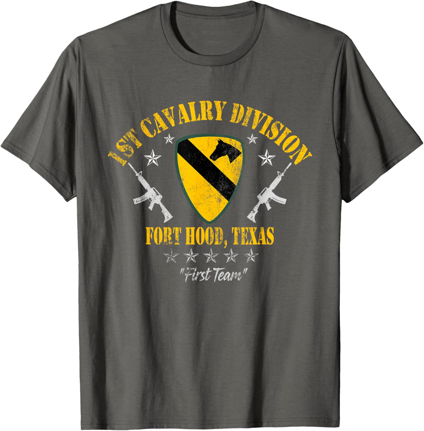 1st Cavalry Division Veteran Fort Hood TX Vintage Patriotic T-Shirt - 13