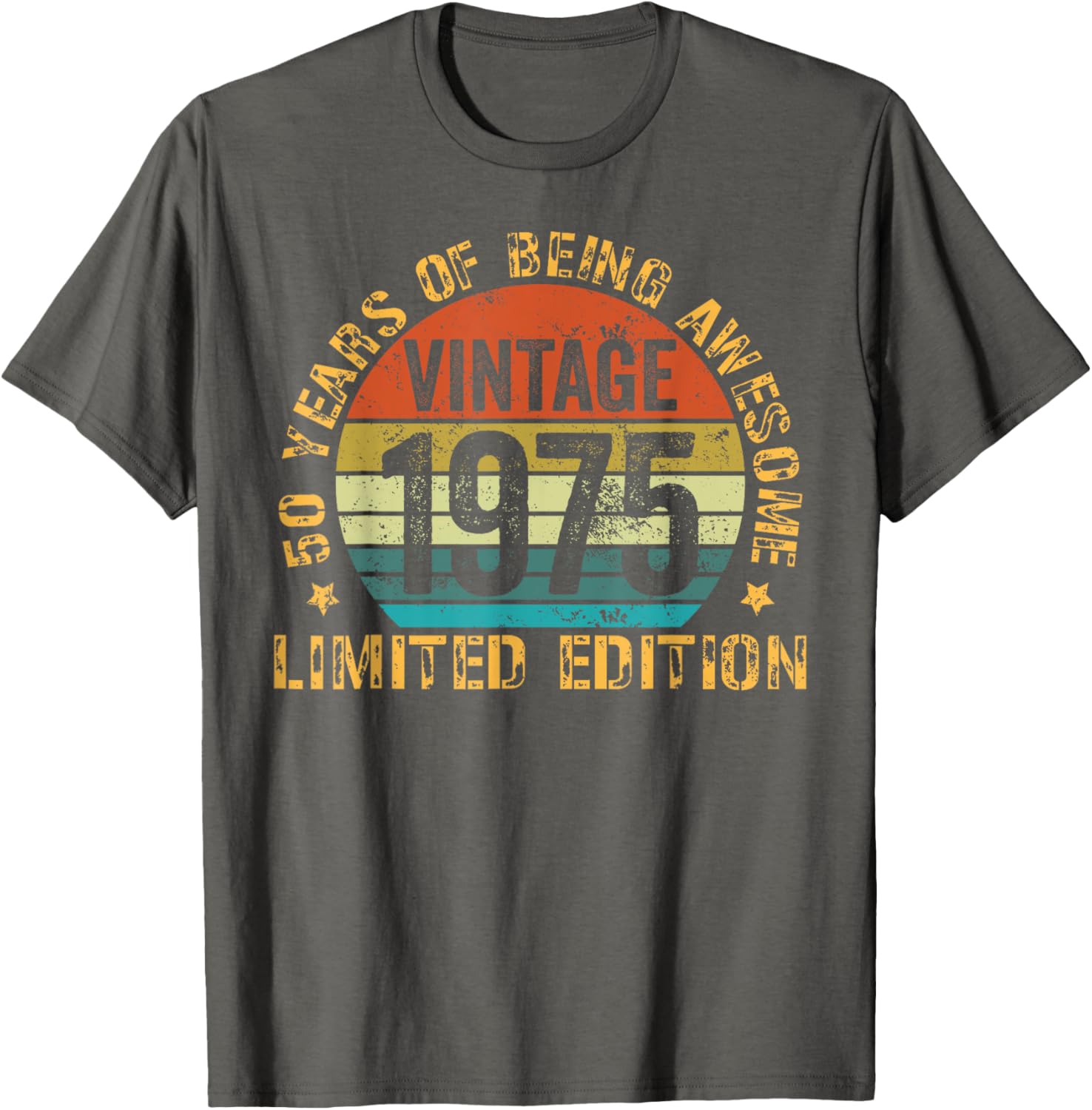 Vintage 50th Birthday T-Shirt for Men Born in 1975 - Celebrate 50 Years - 11