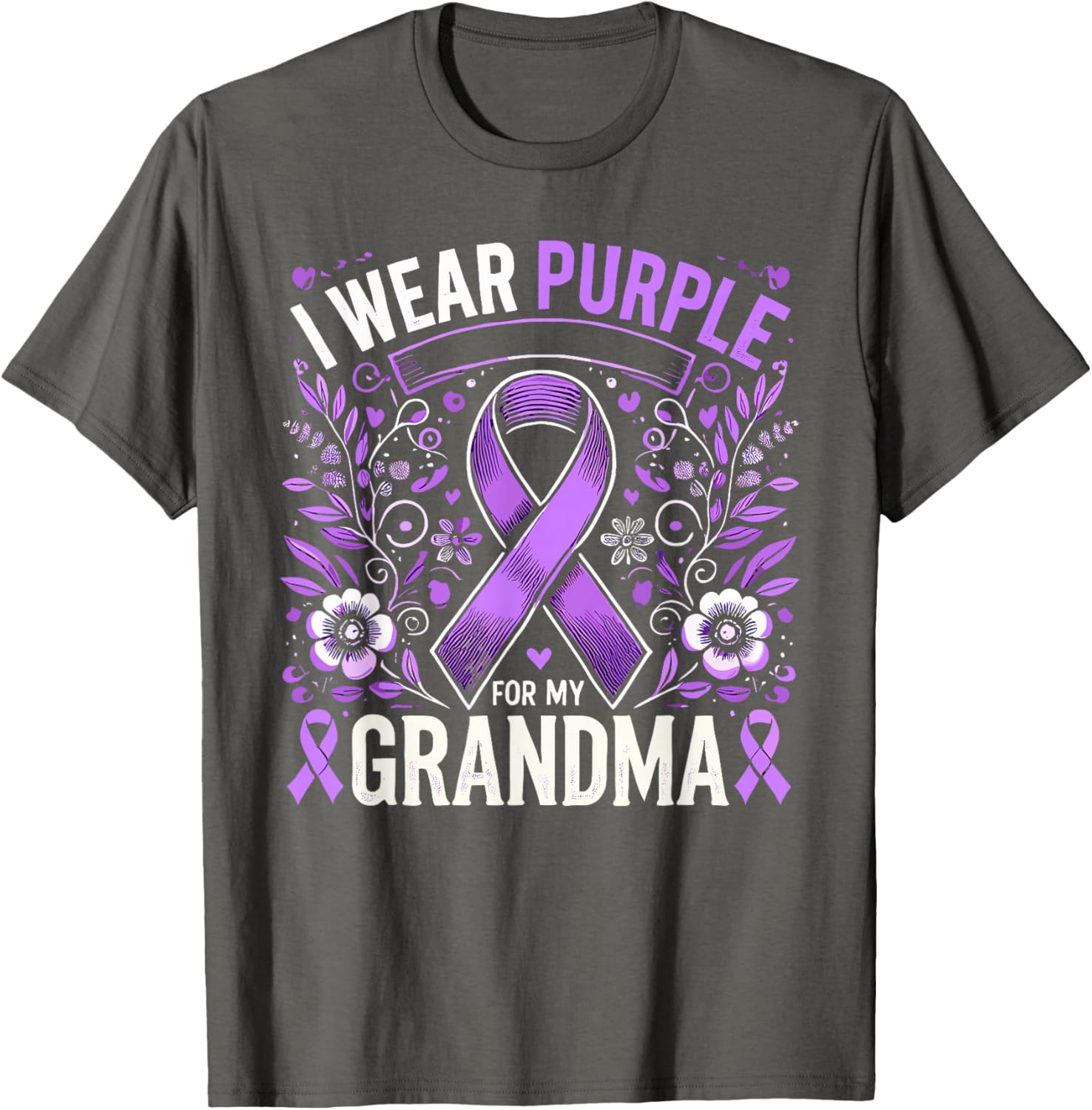 I Wear Purple for My Grandma T-Shirt for Pancreatic Cancer Awareness - 1