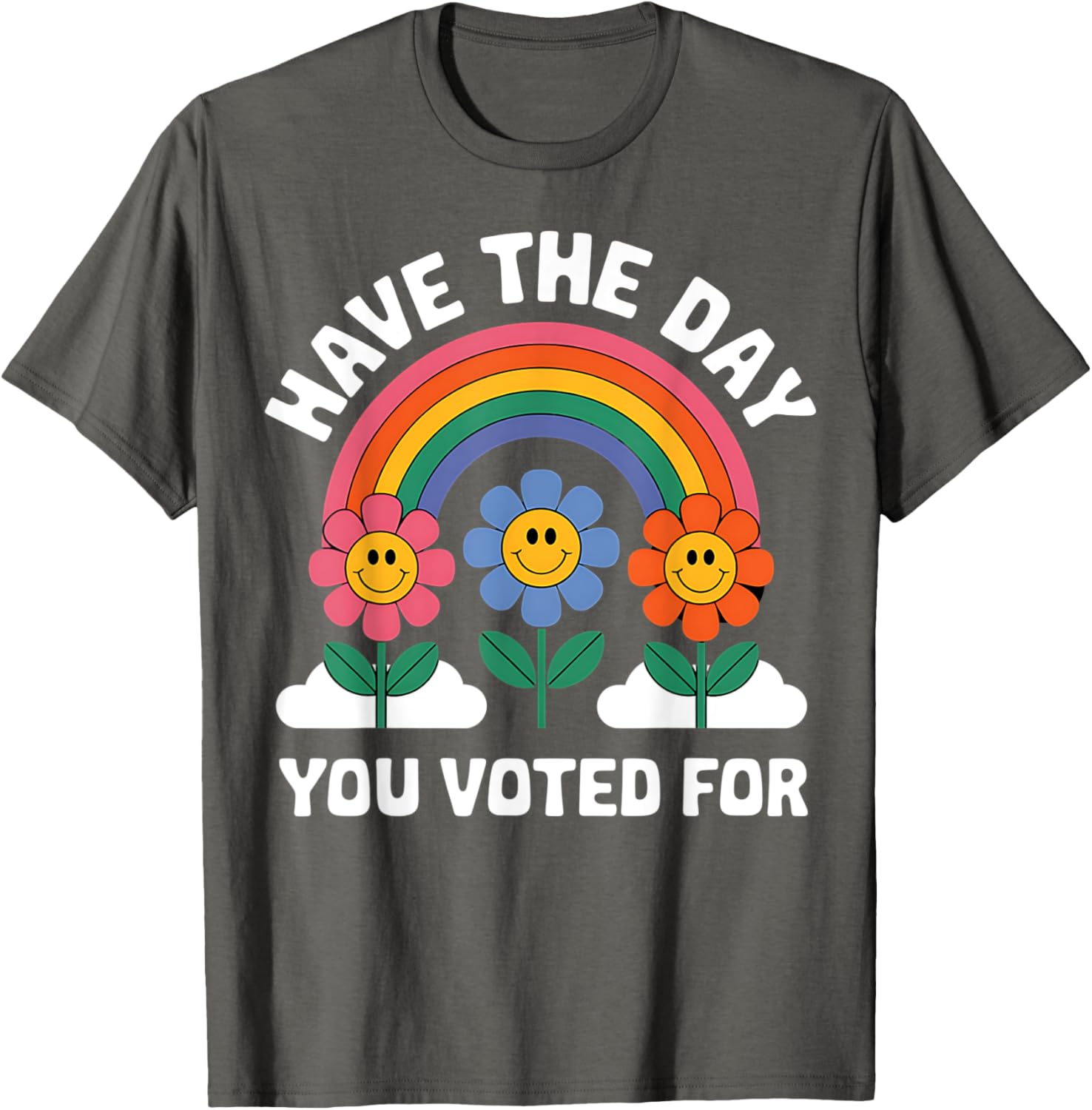 Funny Groovy Rainbow Flower T-Shirt for Your Voting Day Celebration - 20