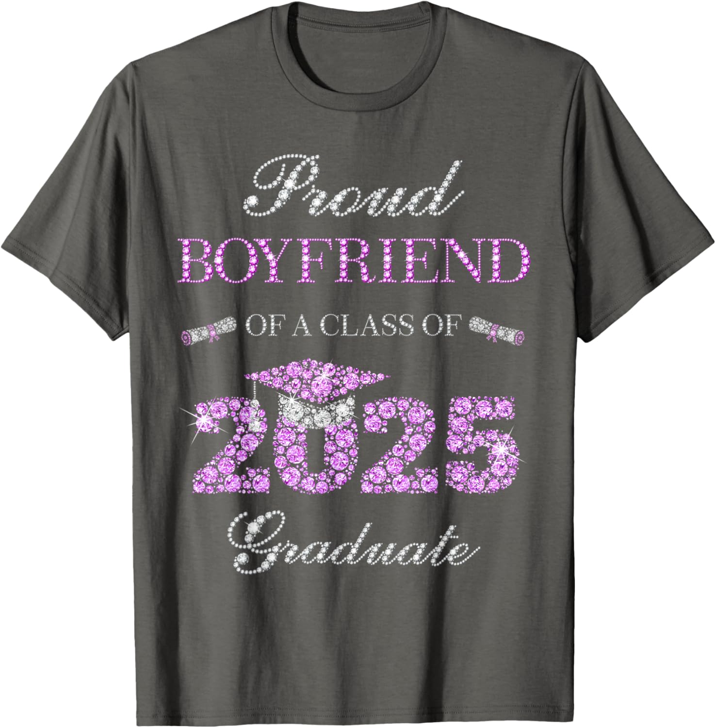 Proud Boyfriend of Class of 2025 Graduate T-Shirt for Celebrating Success - 13