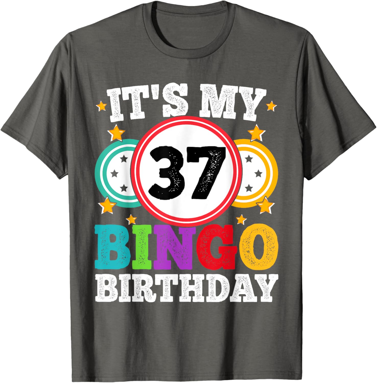 Funny Bingo 37th Birthday T-Shirt for Men and Women - Celebrate in Style - 7