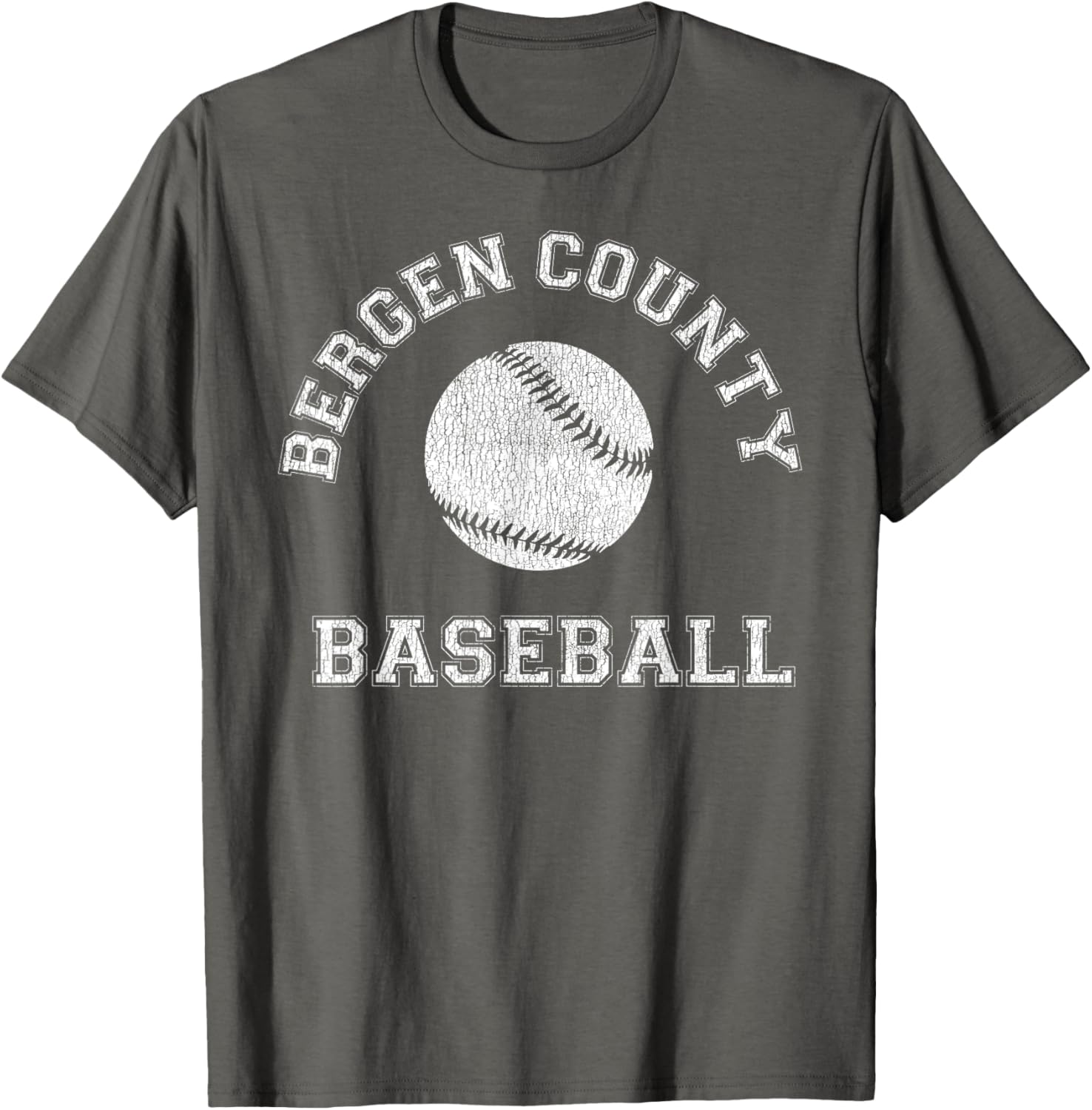 Bergen County Baseball Distressed Retro Classic T-Shirt for Fans - 5