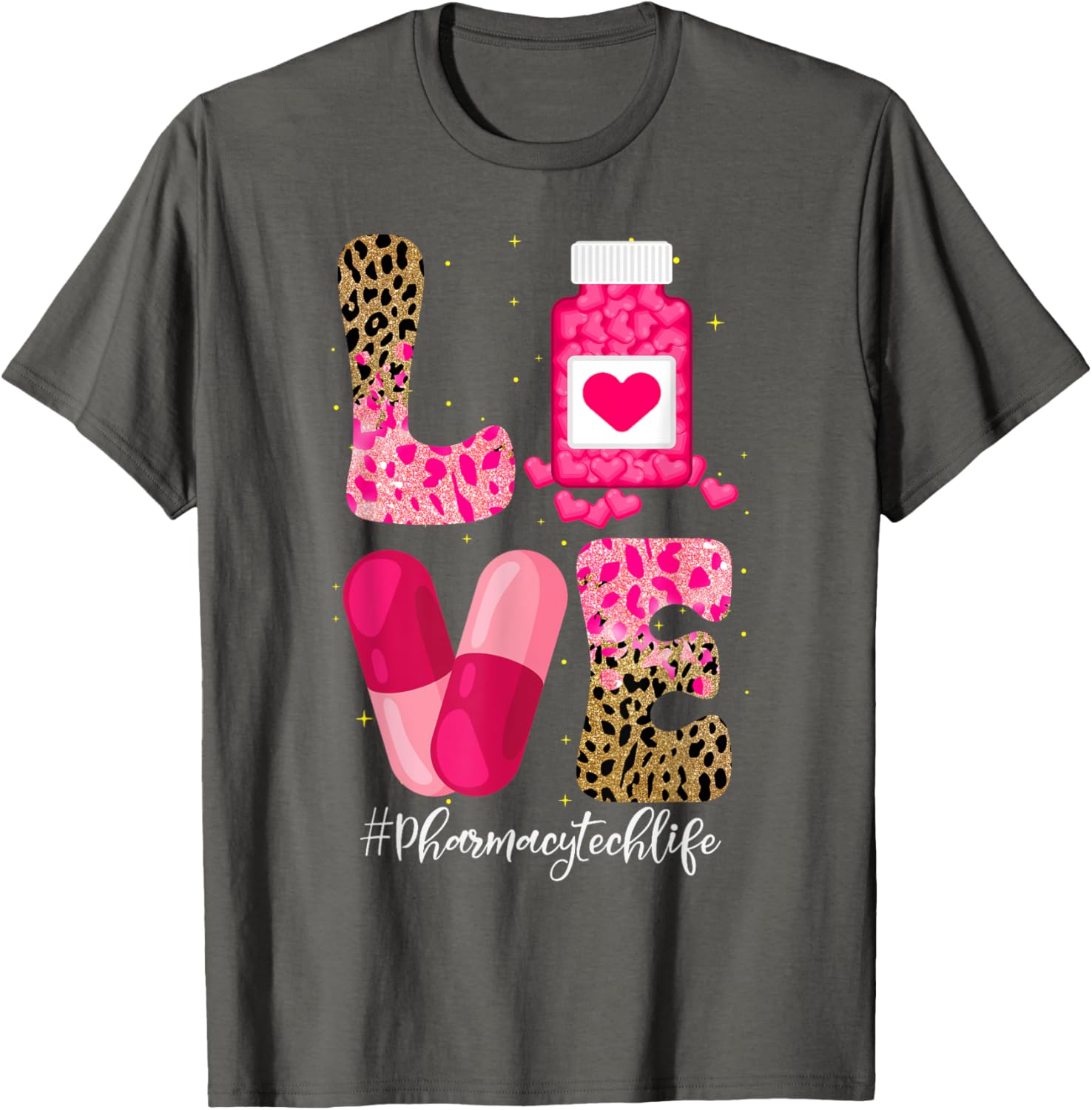 Love Pharmacy Tech Life T-Shirt for Pharmacy Technicians and Medicine Lovers - 19