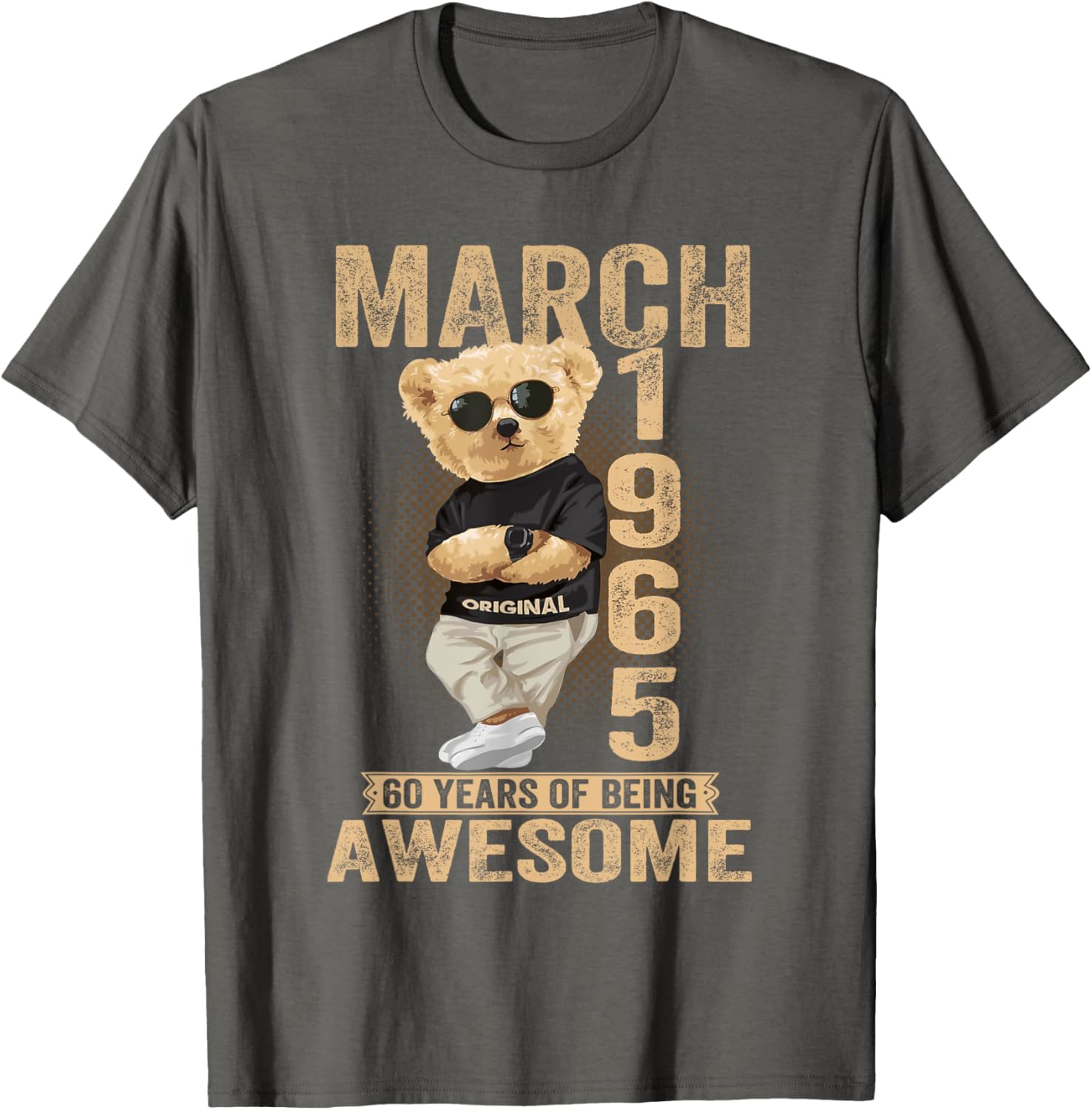 60th Birthday Teddy Bear T-Shirt for Men and Women Born in 1964 - 6