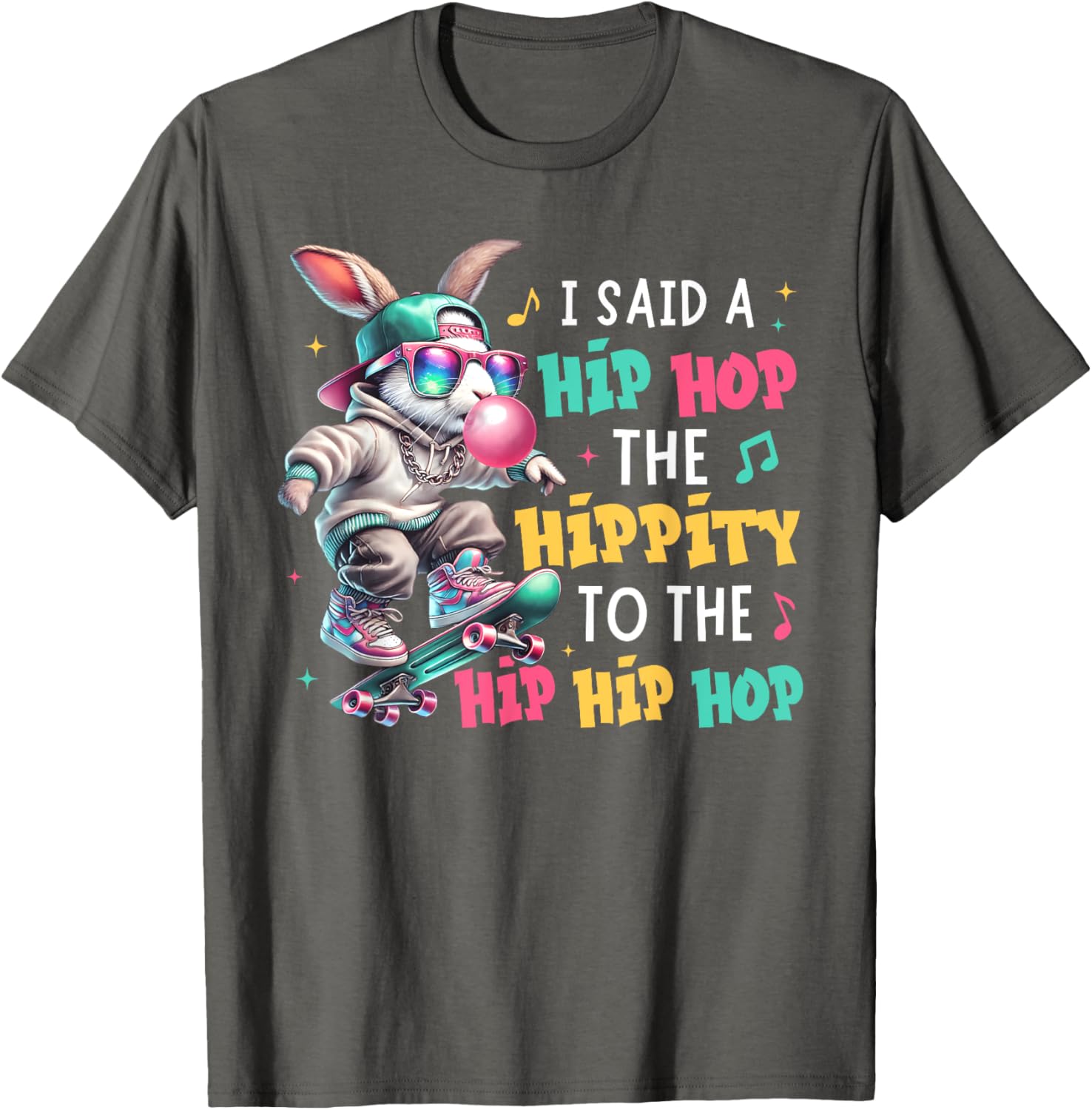 Funny Easter Hip Hop Bunny T-Shirt for Kids and Adults - Celebrate with Style! - 9
