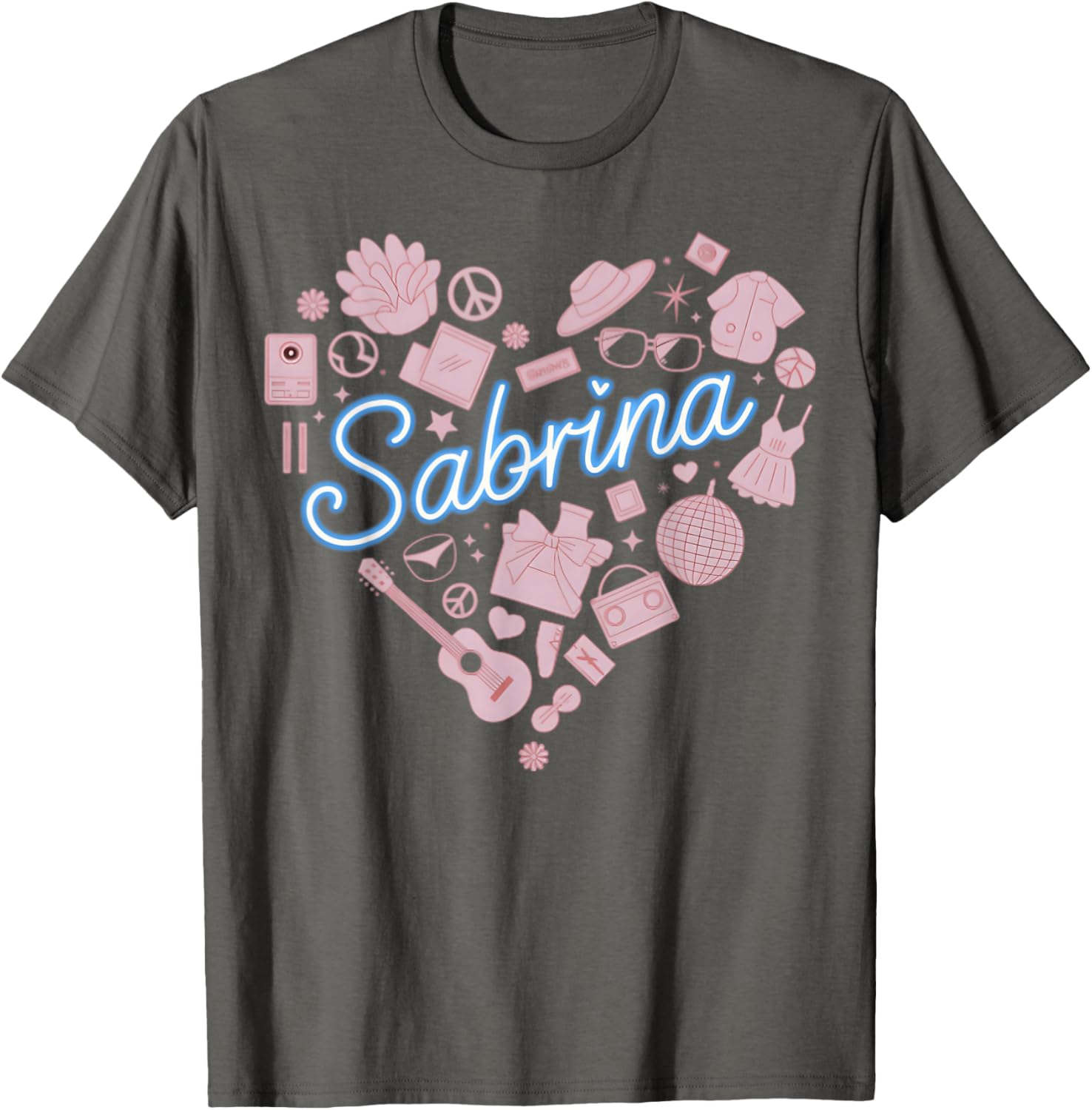 Personalized Girl Retro Sabrina Heart T-Shirt for Stylish Kids - 5