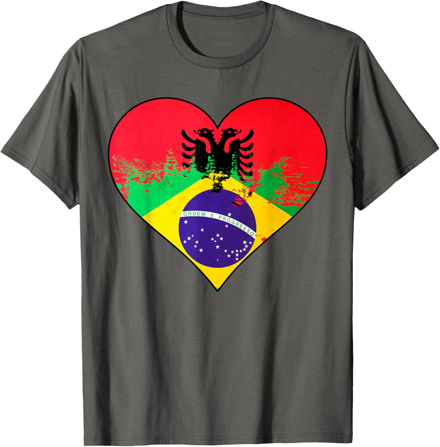Albanian Brazilian Heritage Flag DNA T-Shirt for Unique Cultural Pride - 6