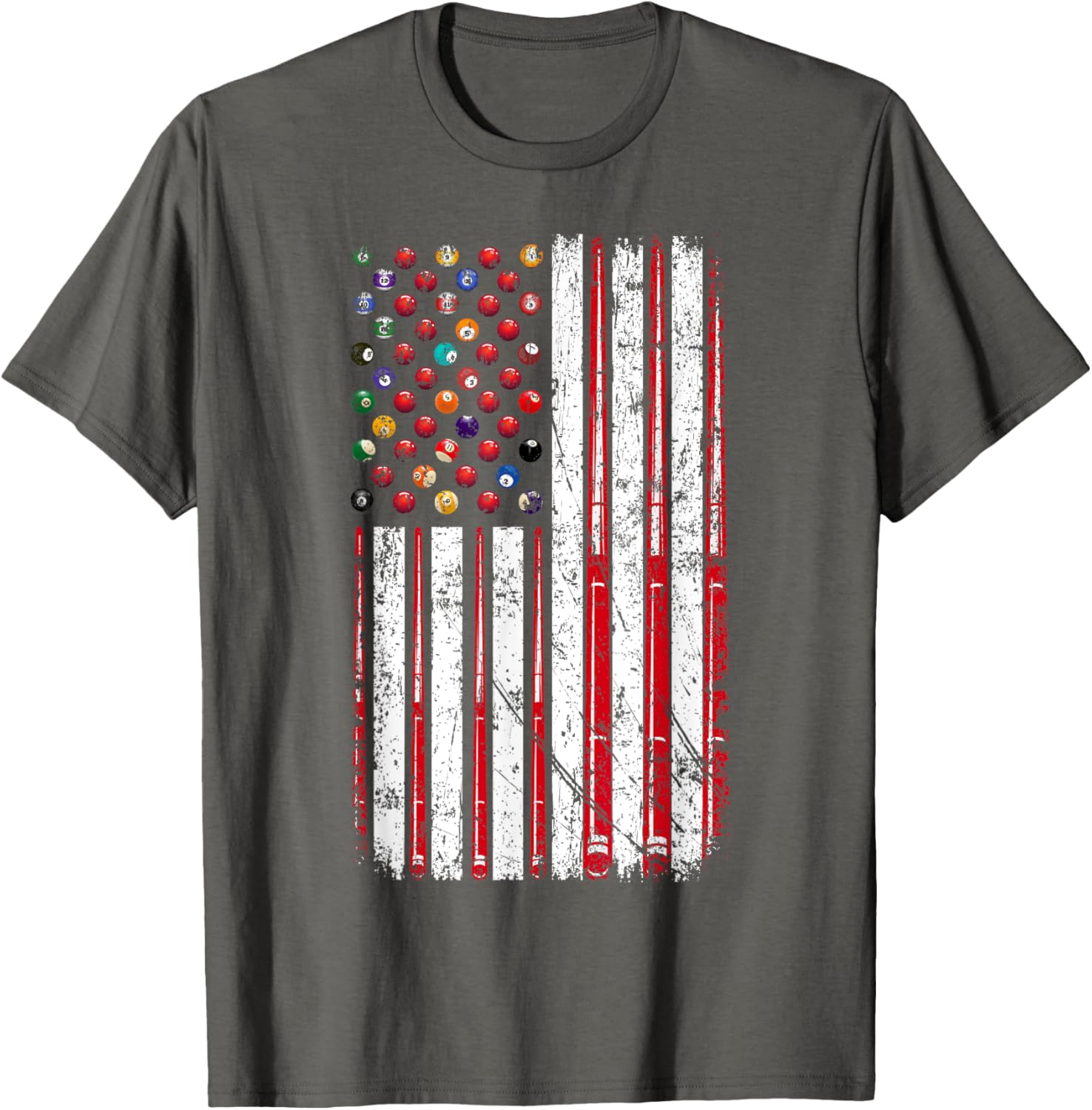 American Flag Pool Player T-Shirt for Billiard Lovers, USA Pride Apparel - 24
