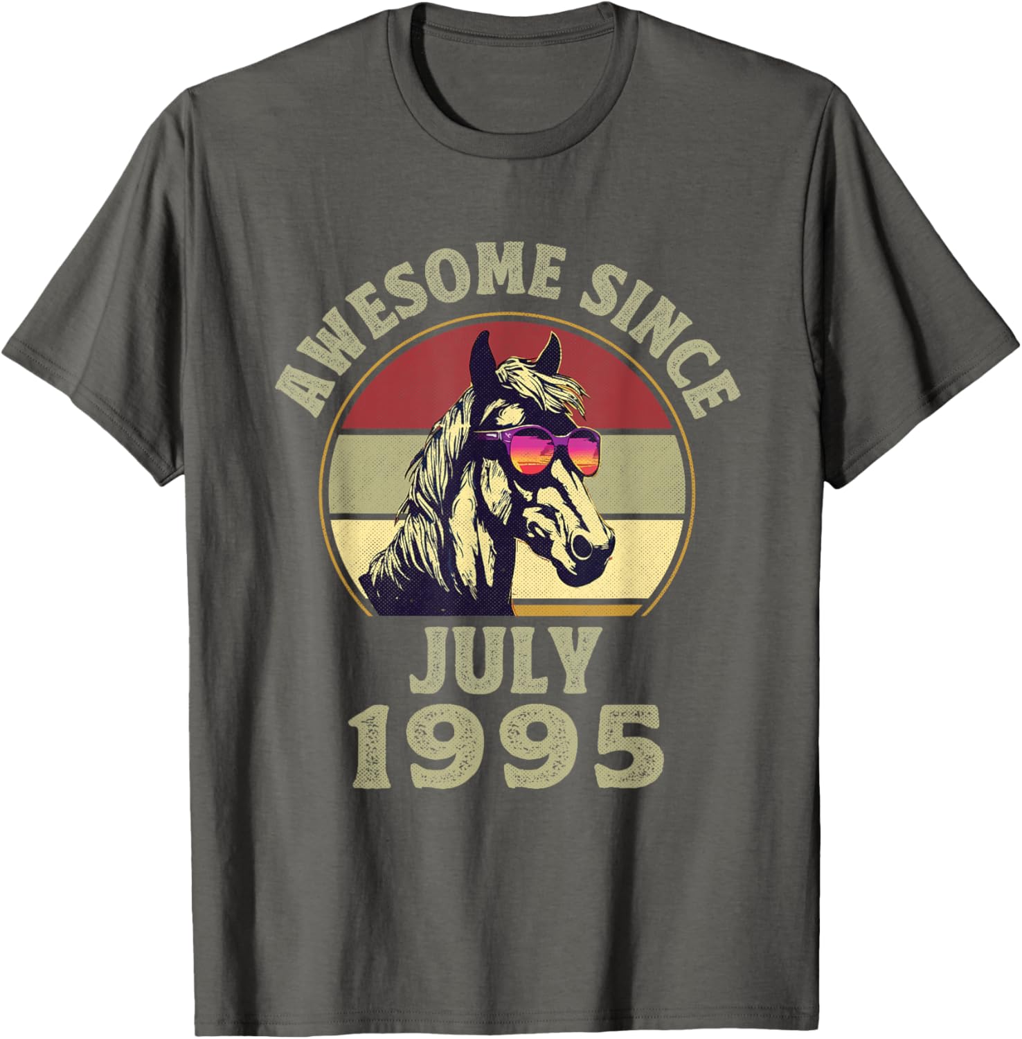 Awesome Since July 1995 27th Birthday T-Shirt for Horse Lovers - 2