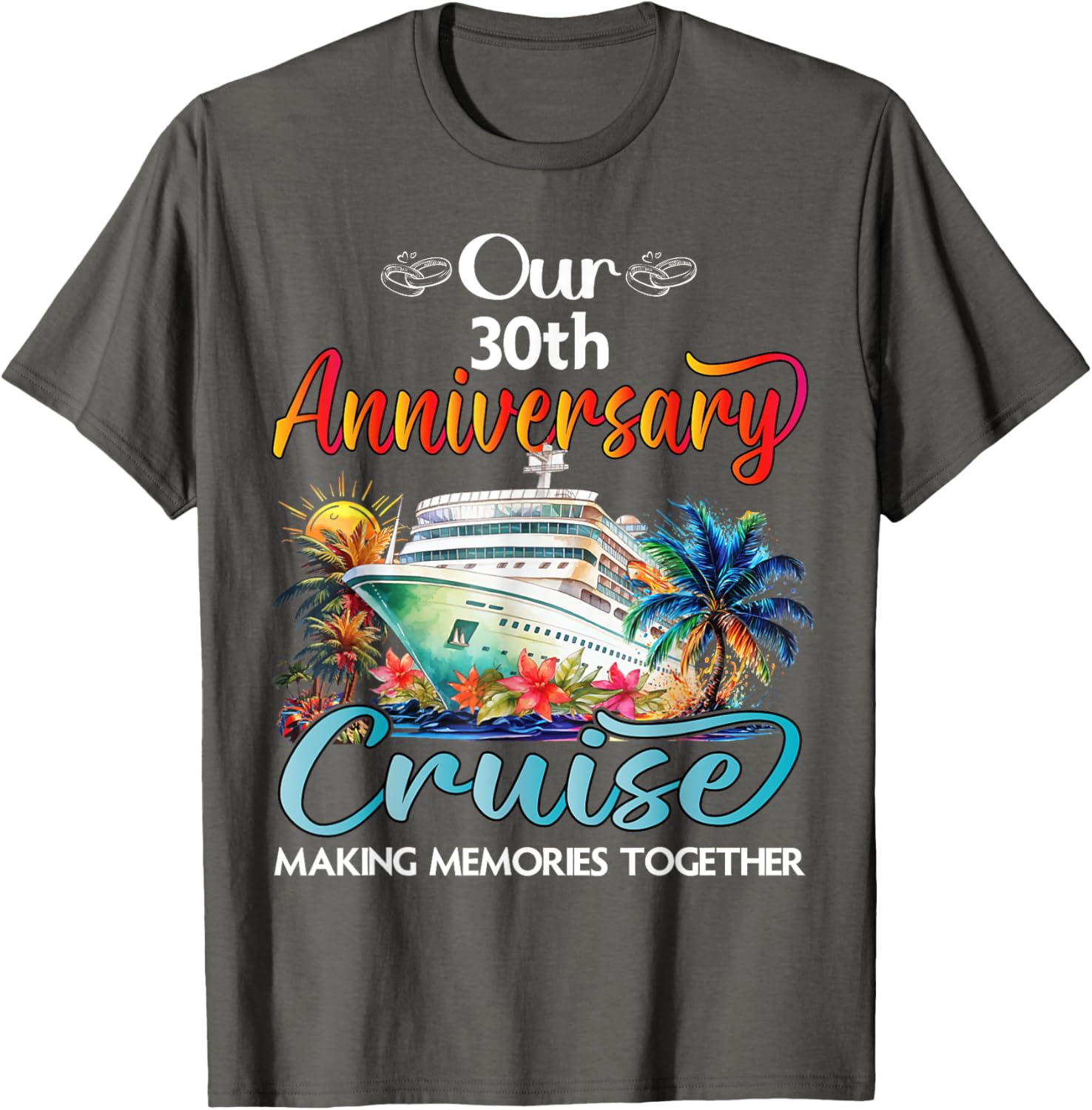 30th Anniversary Cruise T-Shirt for Couples - Perfect Gift for Him & Her - 6