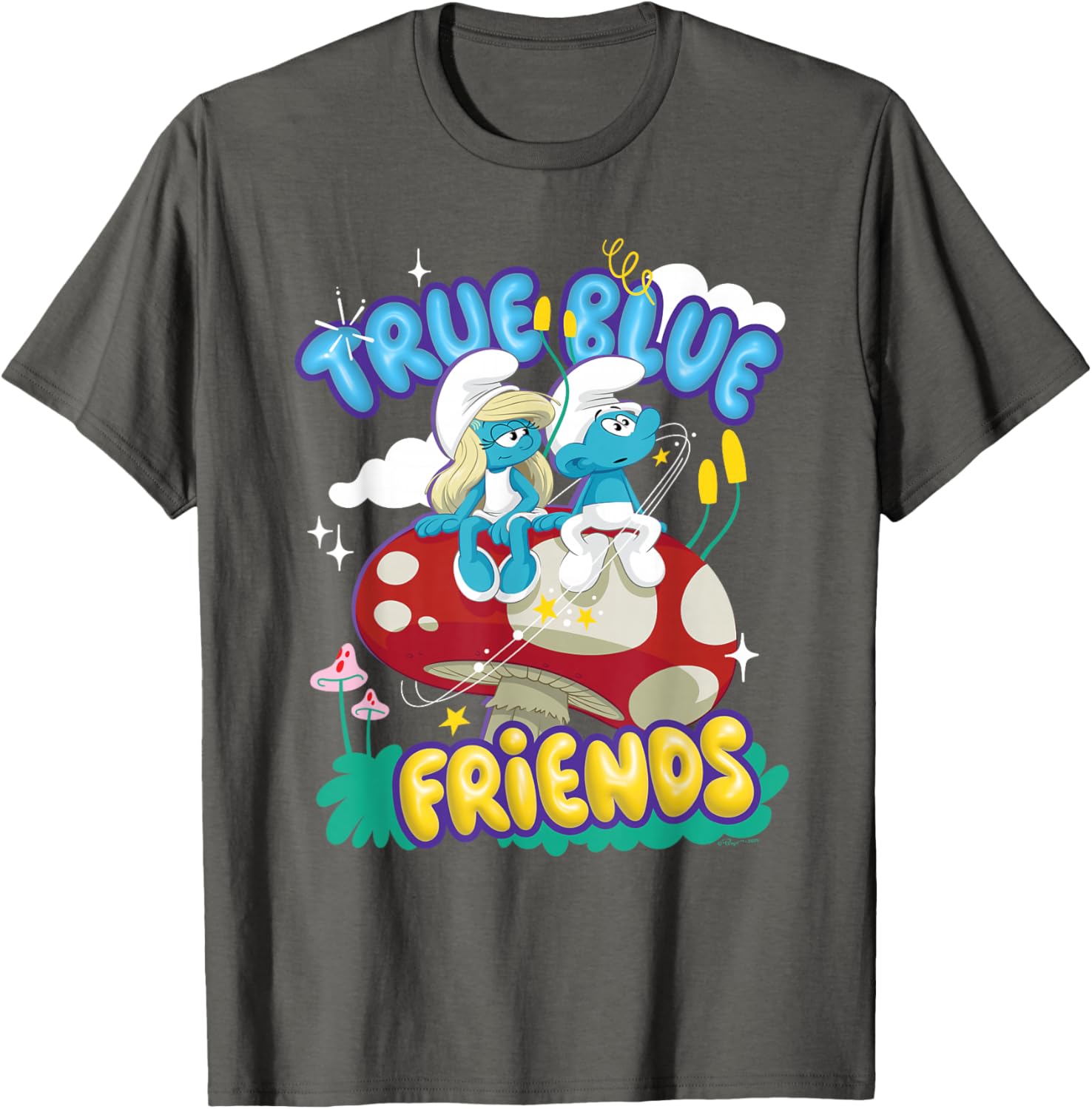 Smurfs Movie True Blue Friends T-Shirt Featuring Smurfette and No Name - 3