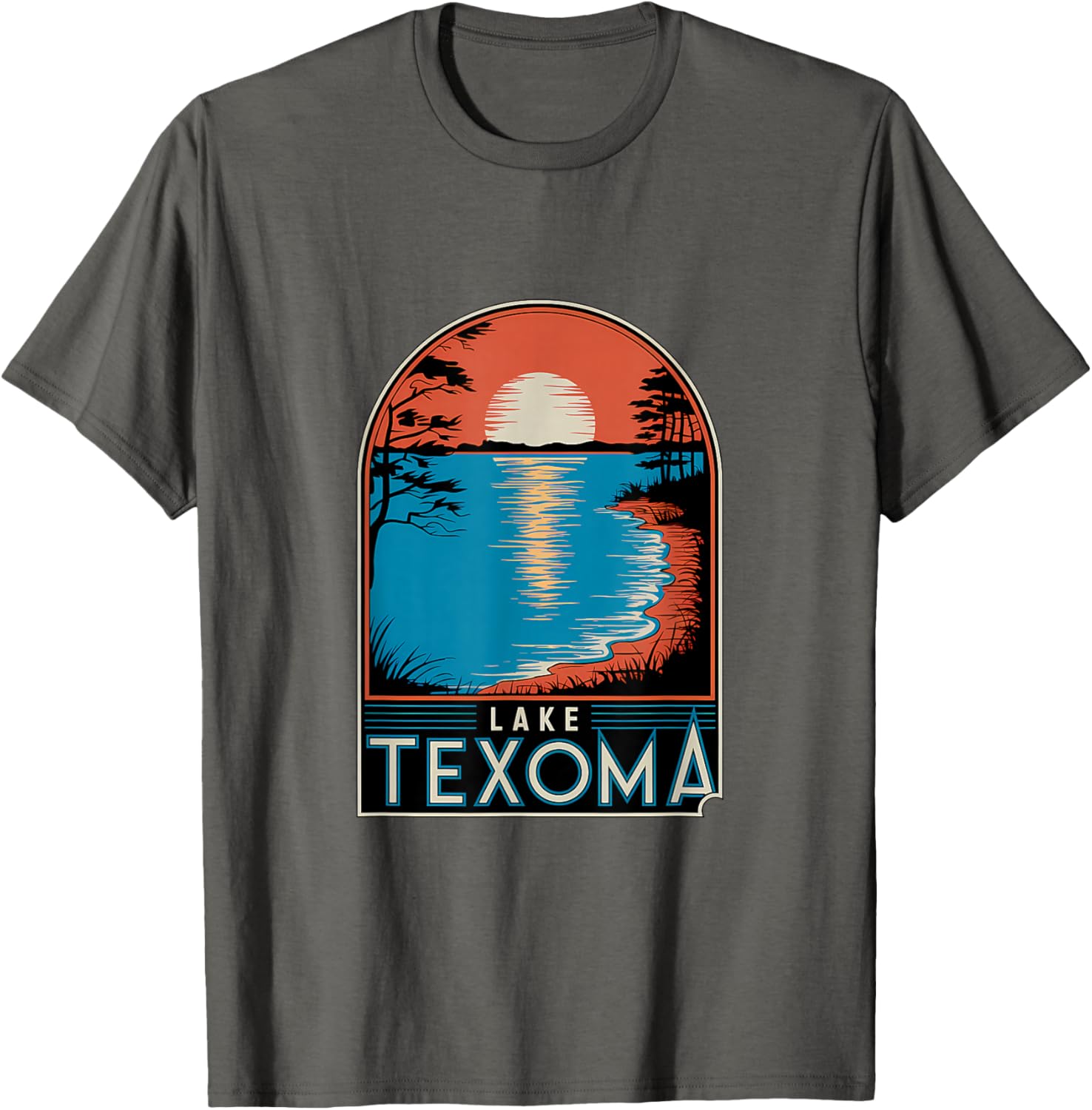 Lake Texoma Sunset Reflection Adventure T-Shirt for Nature Lovers - 20