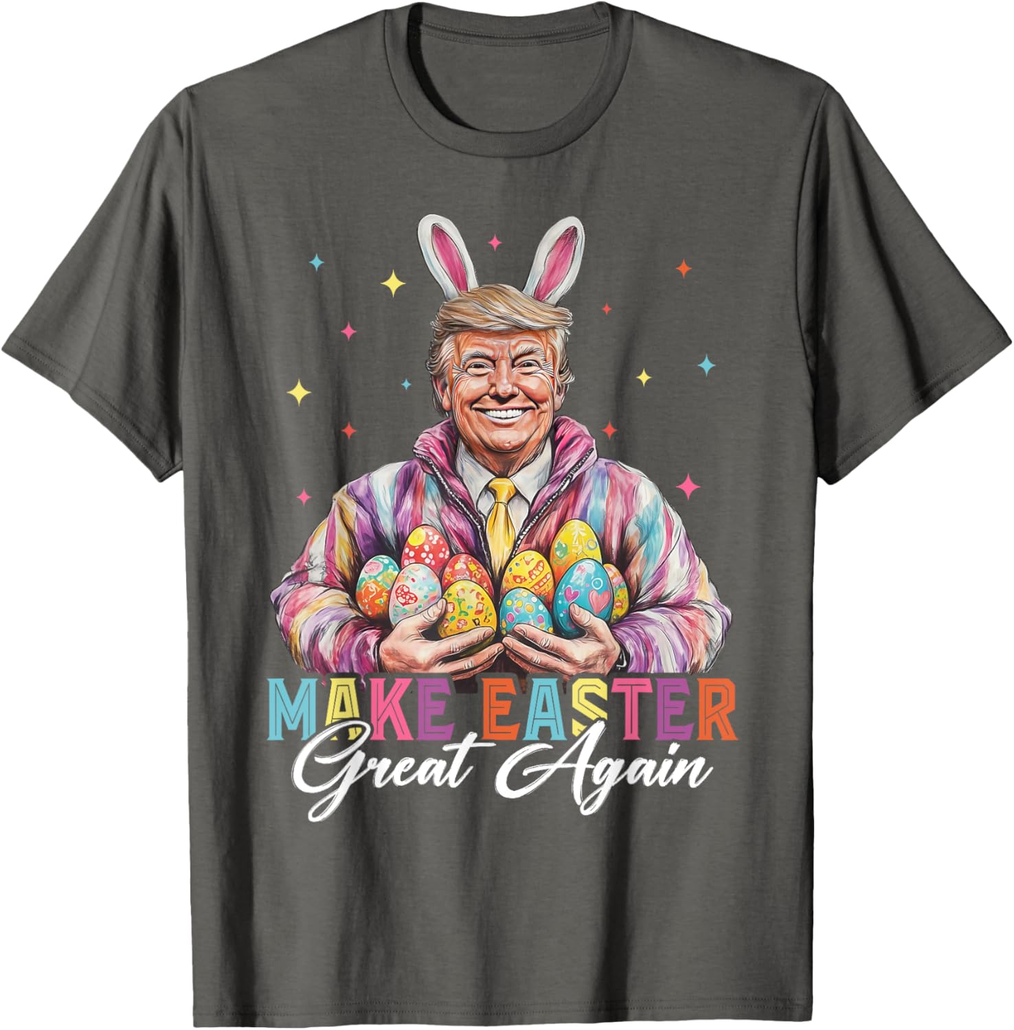 Funny Trump Easter Bunny Hunt T-Shirt for Holiday Fun and Celebration - 17