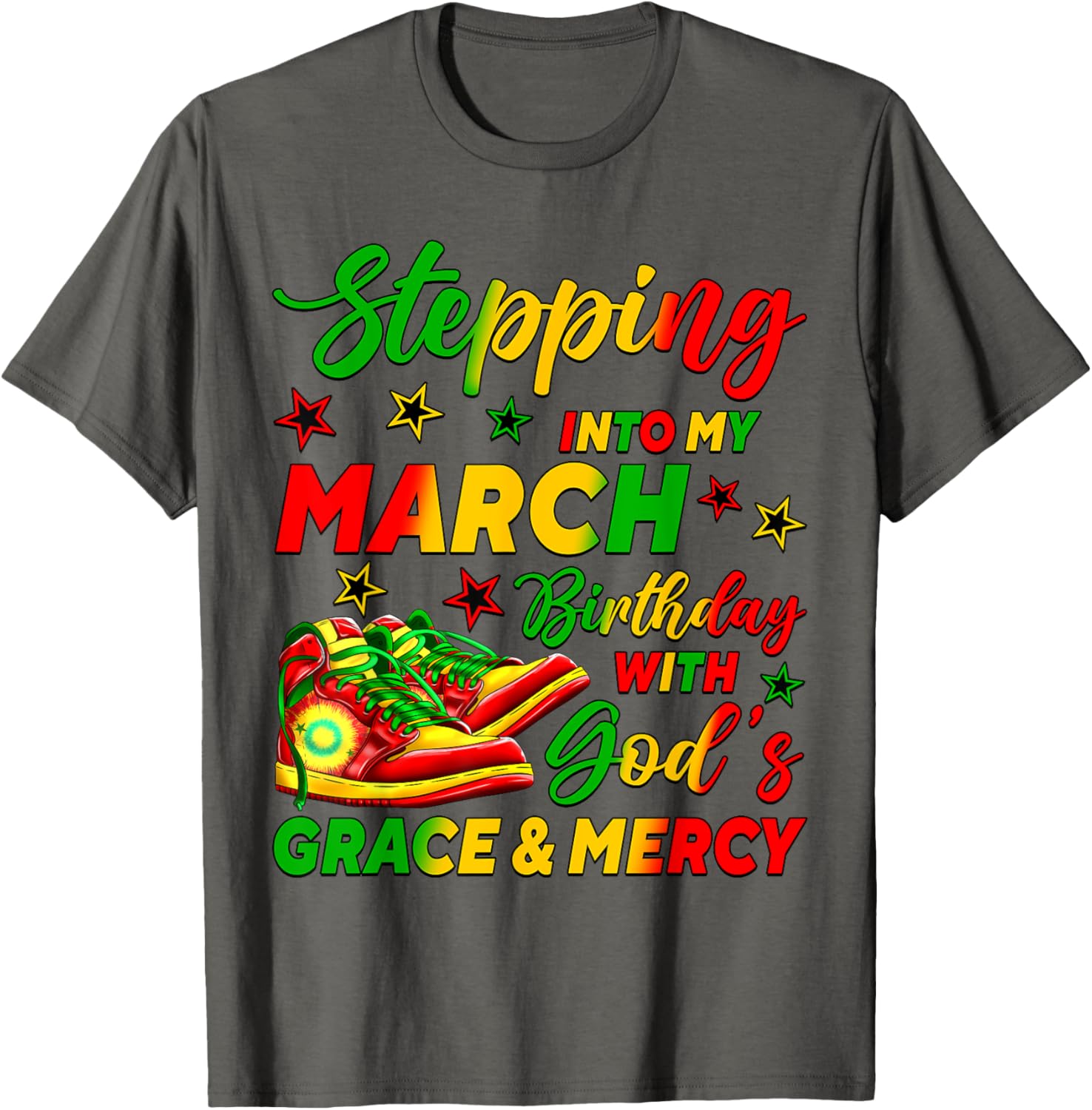 March Birthday African American Shoes T-Shirt for Celebrating in Style - 6
