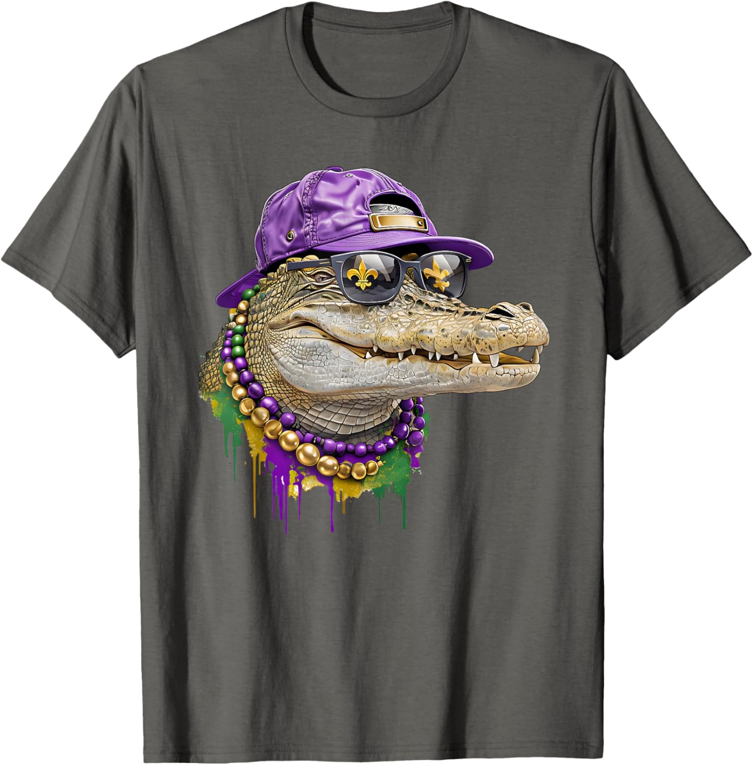 Mardigator Alligator Costume T-Shirt for Mardi Gras Fun for Everyone - 8