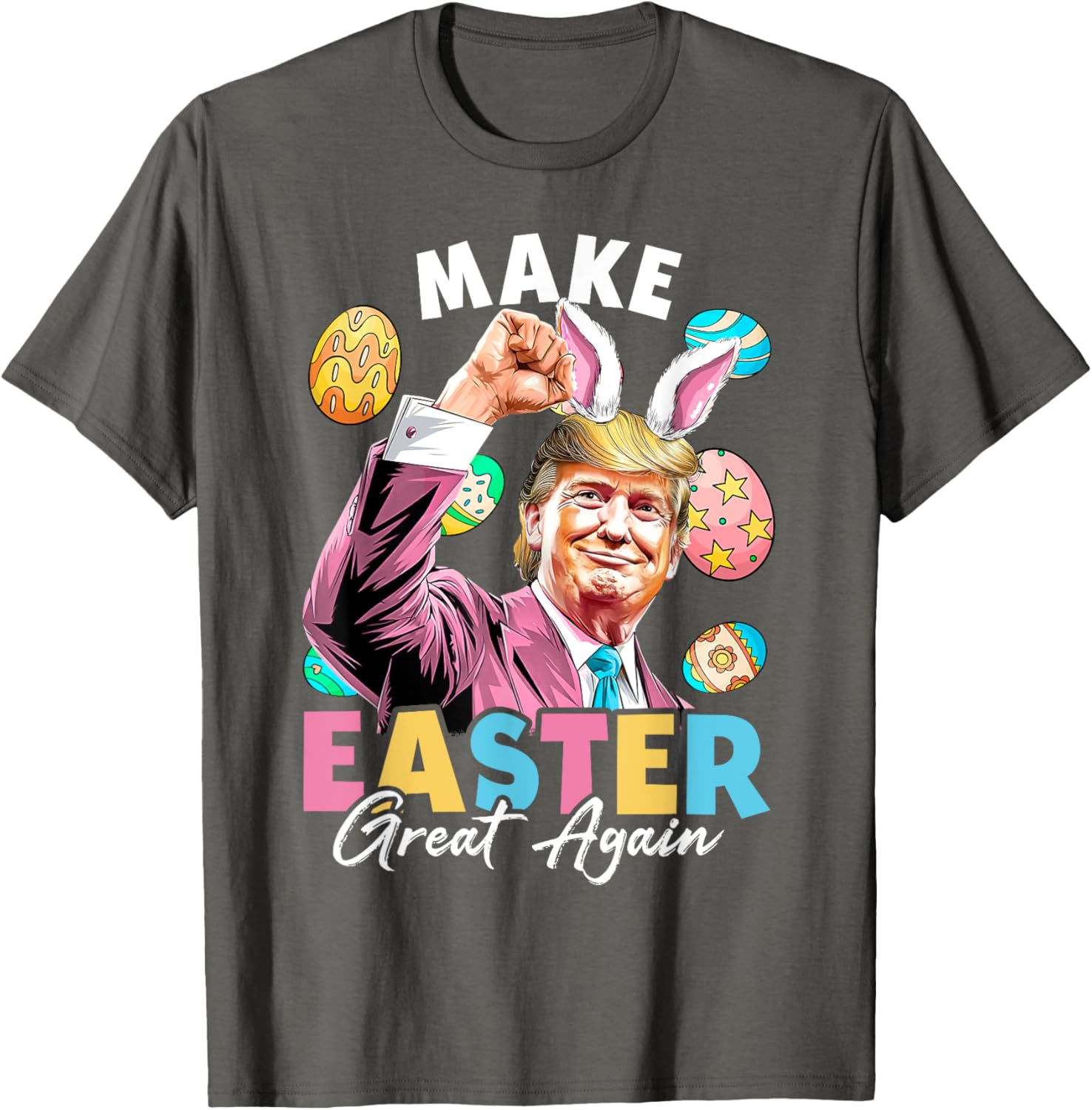 Funny Trump Easter Bunny Hunt T-Shirt for Holiday Fun and Laughter - 8