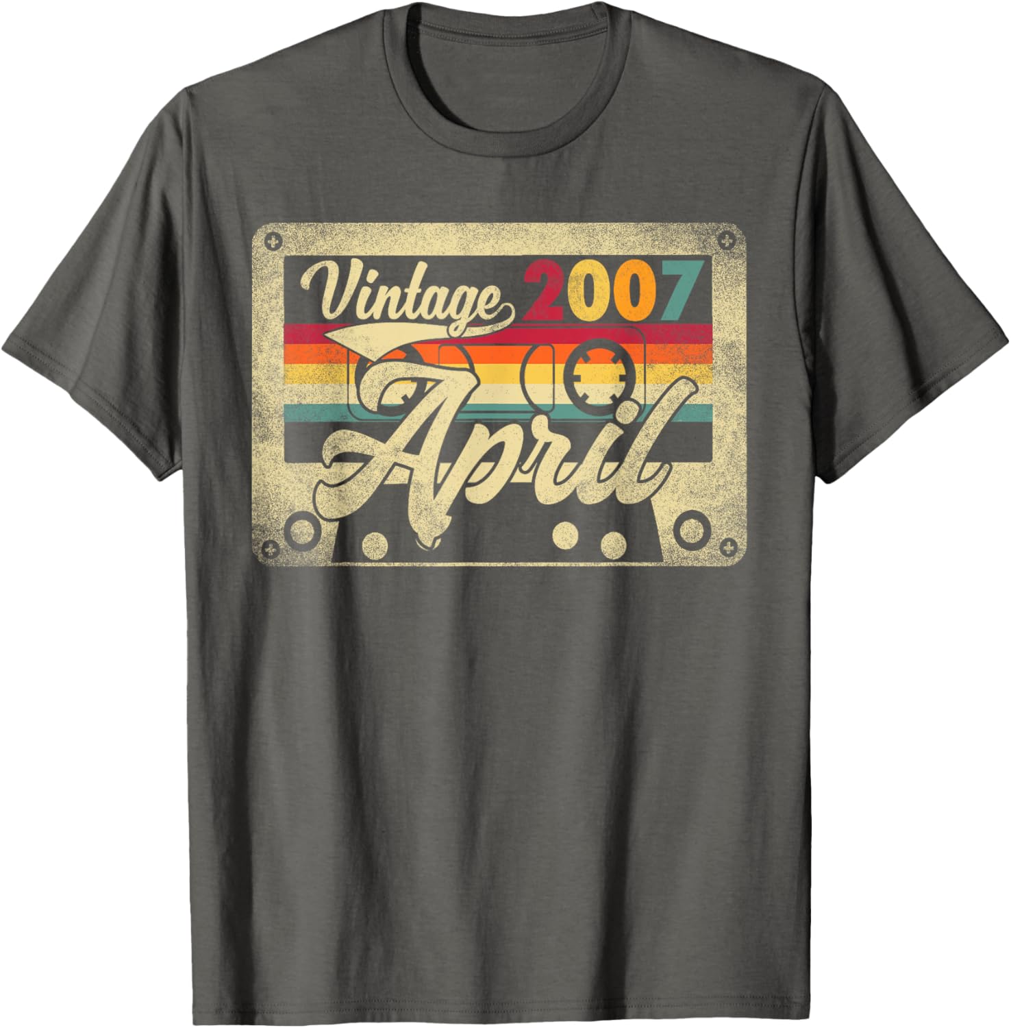 Funny Vintage April 2007 18th Birthday Retro T-Shirt for Celebration - 5