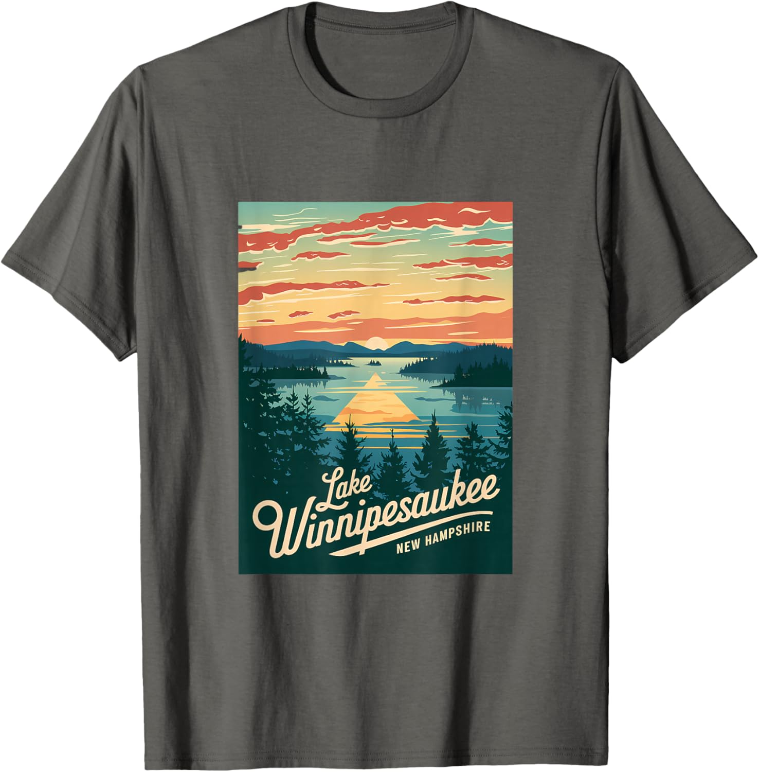 Sunset Beauty T-Shirt Featuring Scenic Lake Winnipesaukee, New Hampshire - 28