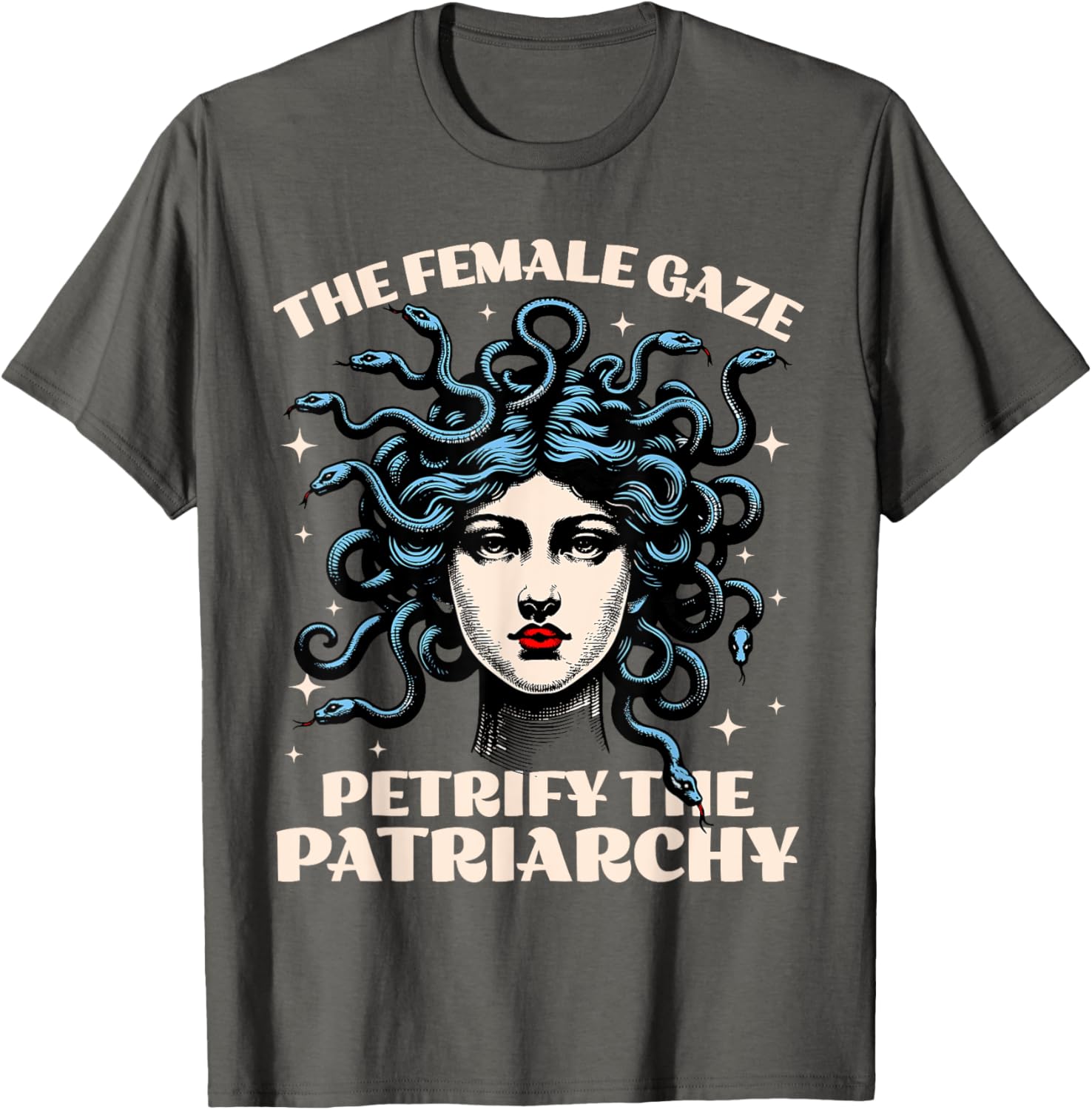 Funny Feminist Medusa T-Shirt - Petrify The Patriarchy Fashion Tee - 15