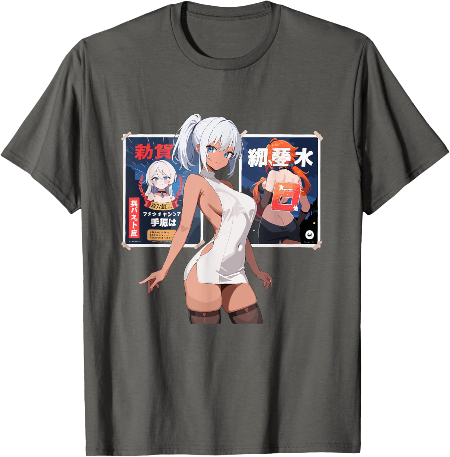Stylish Waifu Anime Girl T-Shirt in Japanese Art Style for Fans - 5