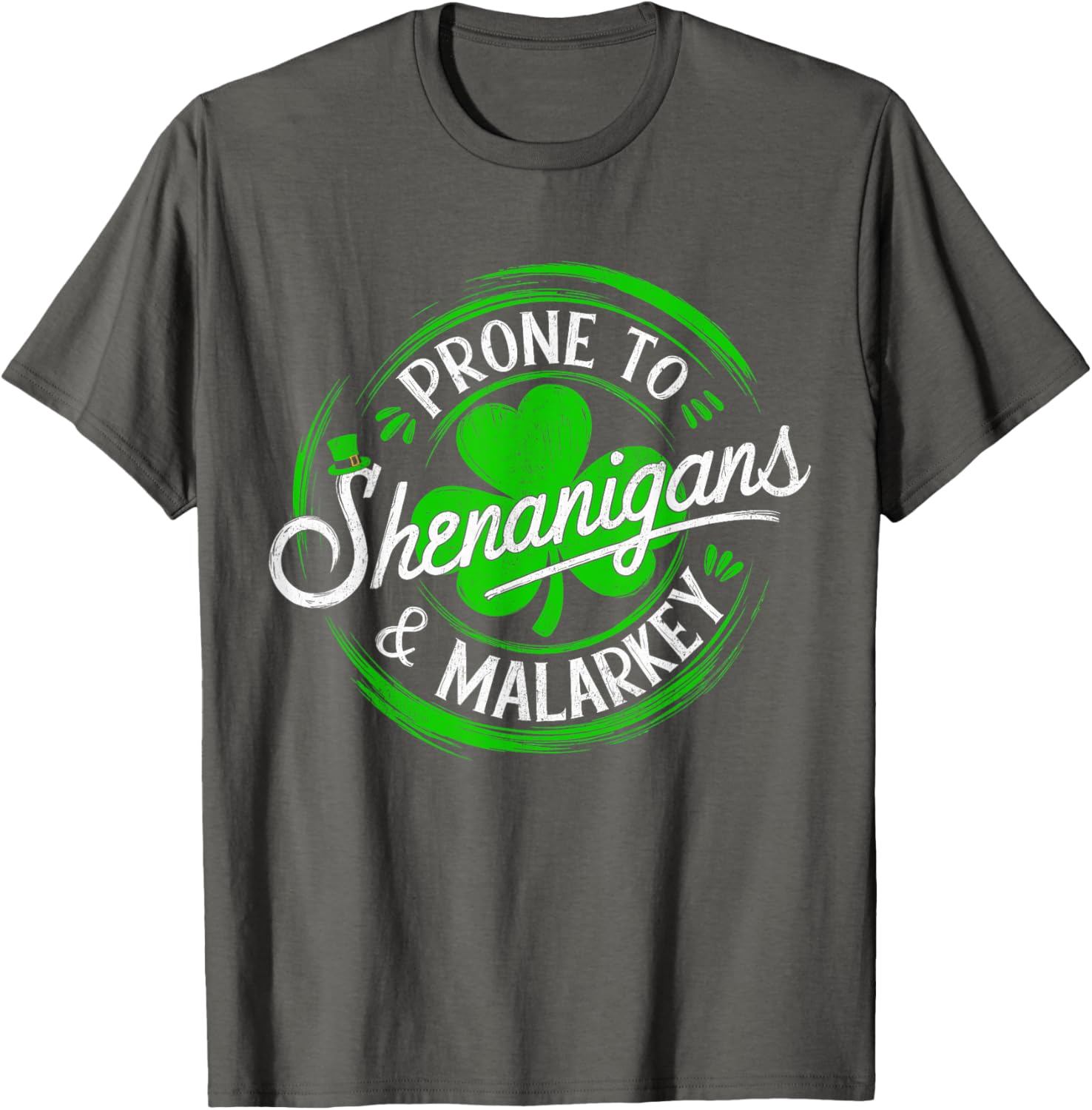 Prone to Shenanigans St Patrick's Day Shamrock T-Shirt for Fun Celebrations - 12