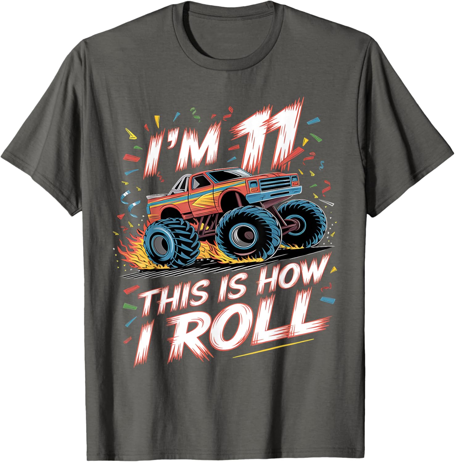 Monster Truck 11th Birthday Shirt for Boys - Fun Birthday T-Shirt - 1