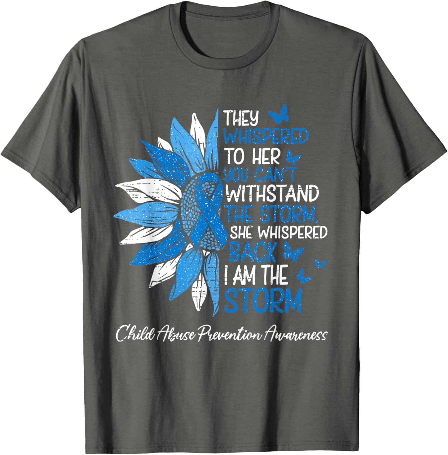 Motivational Positivity Child Abuse Awareness T-Shirt for Kids - 12