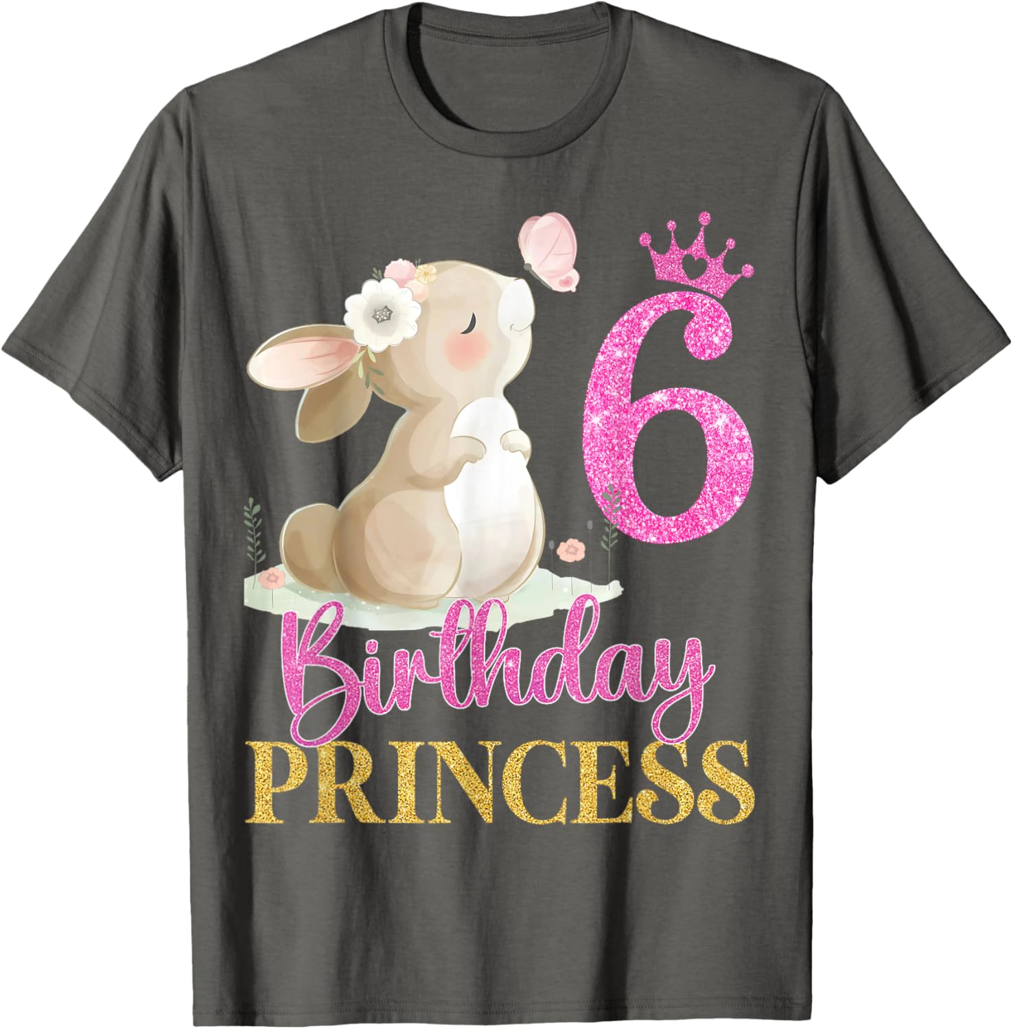Adorable Rabbit Princess T-Shirt for 6th Birthday Girls - Perfect Gift! - 15