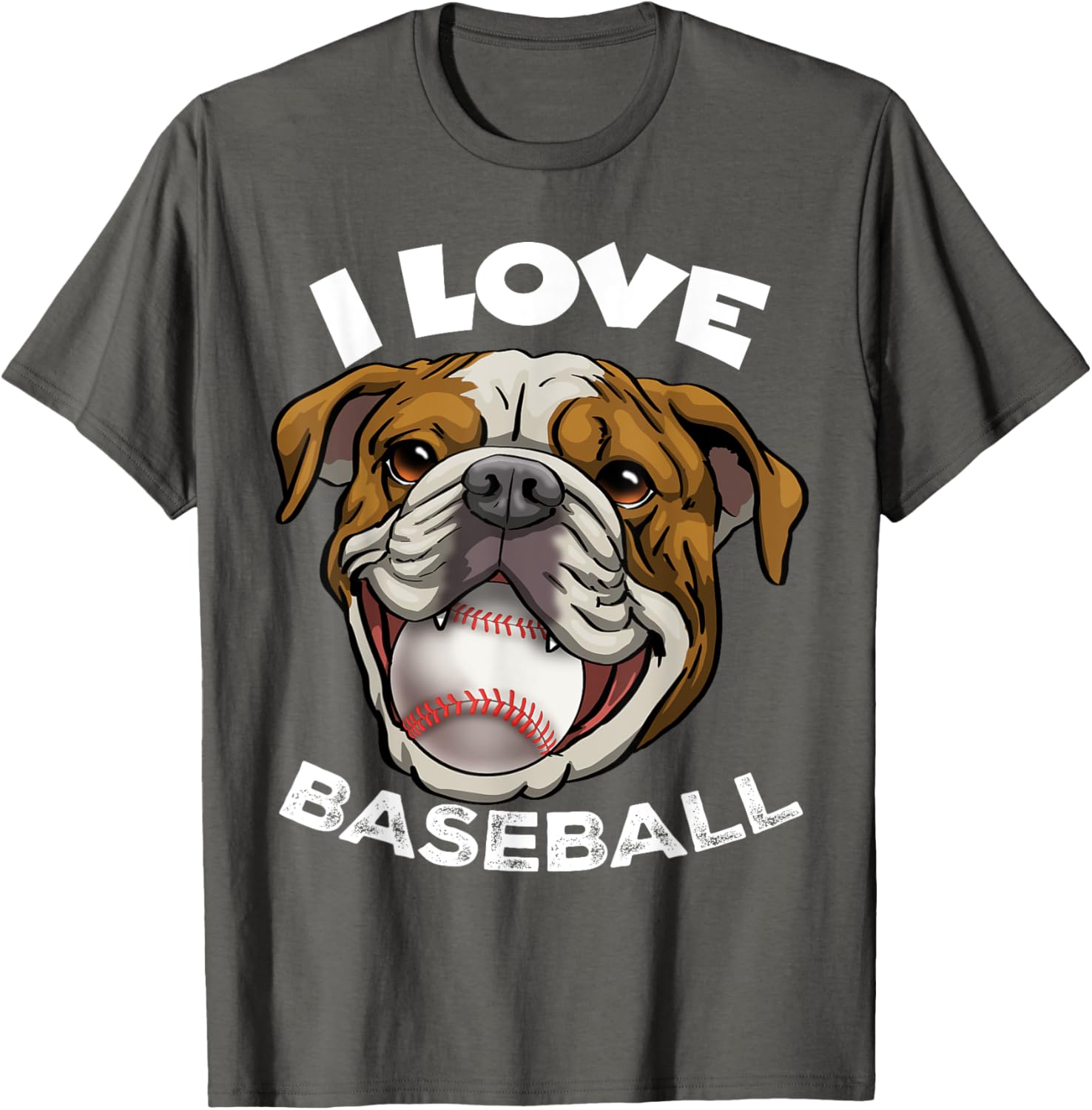 Funny English Bulldog Baseball T-Shirt for Men, Women, and Kids - 2