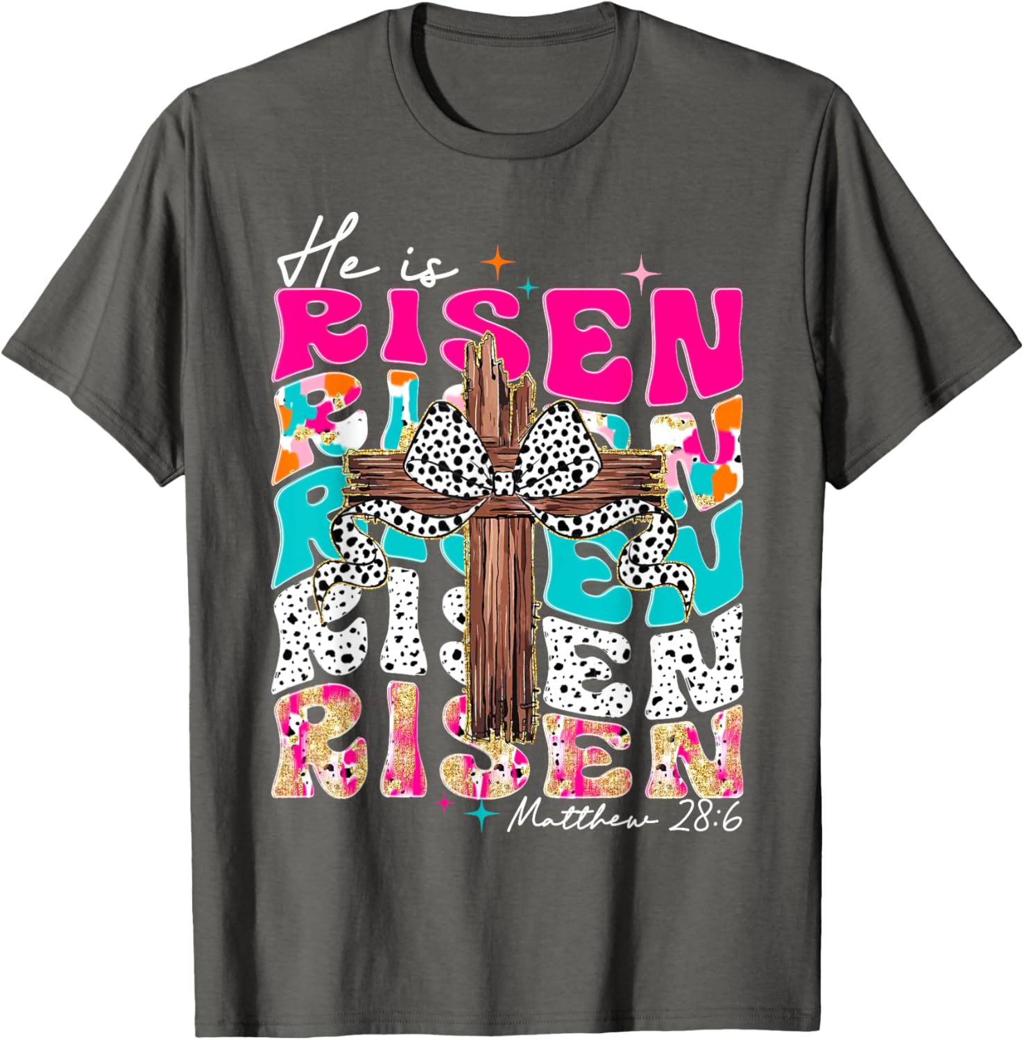 He Is Risen Cross Jesus Easter T-Shirt for Men and Women - Faith Apparel - 6