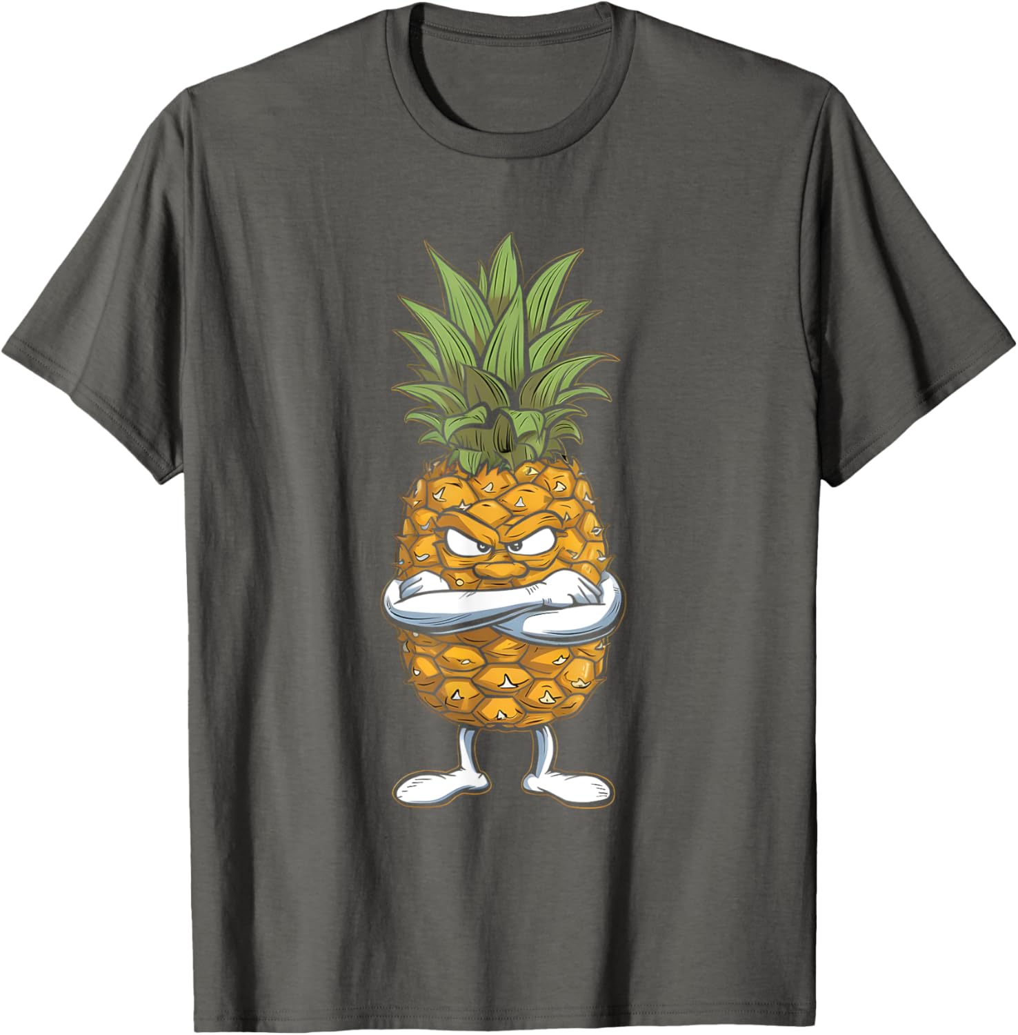 Angry Pineapple T-Shirt Fun Fruit Design for Trendy Casual Wear - 8