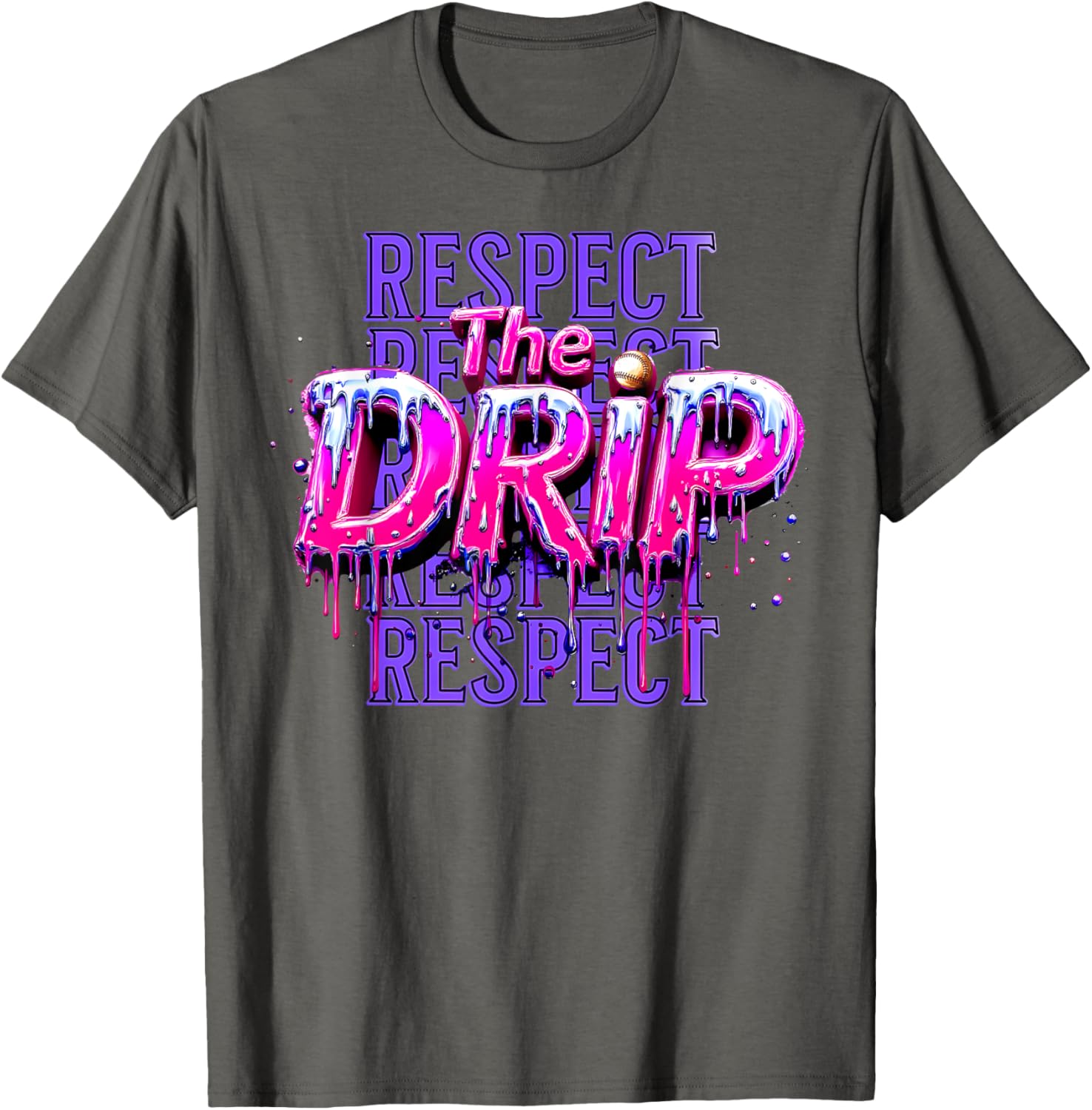 Respect The Drip Baseball Ice Cream Drip T-Shirt for Cool Style - 19