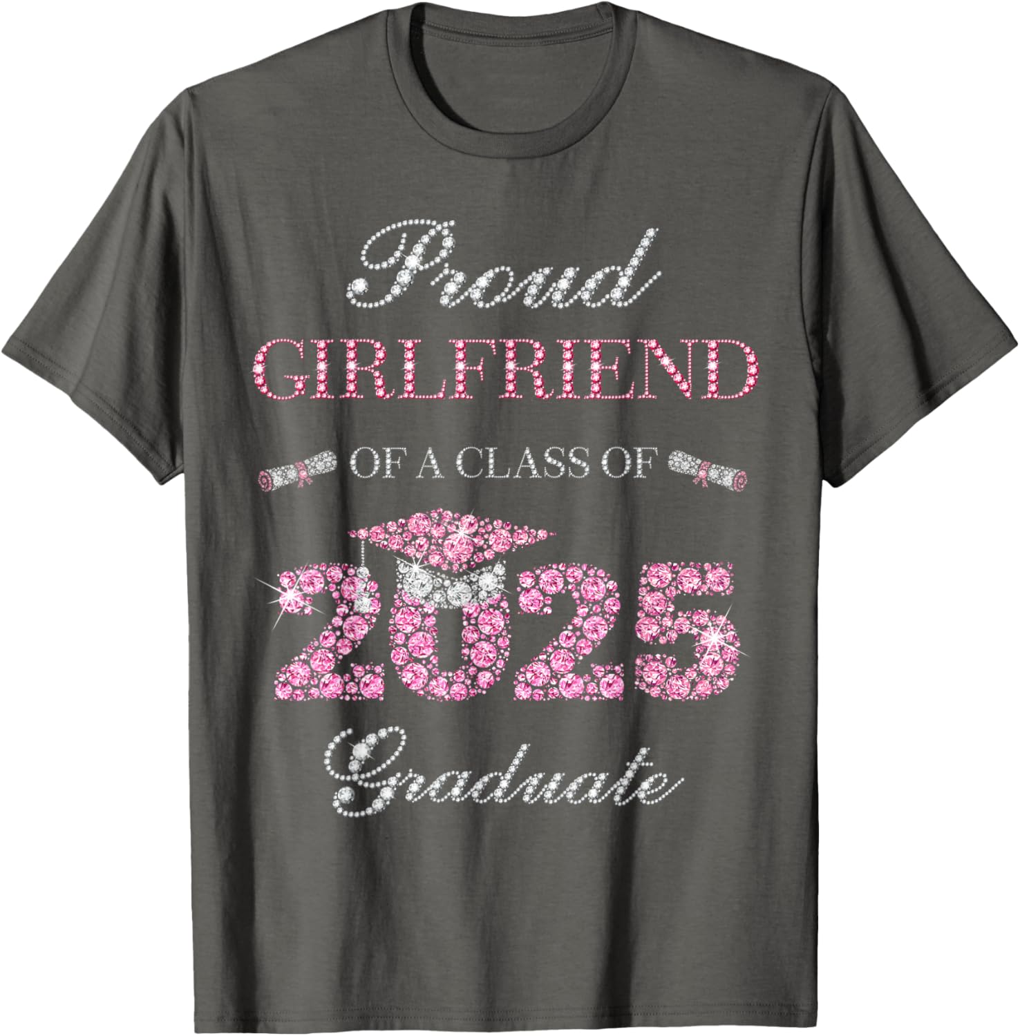 Proud Girlfriend Of A Class Of 2025 Graduate T-Shirt for Celebrating Achievements - 7