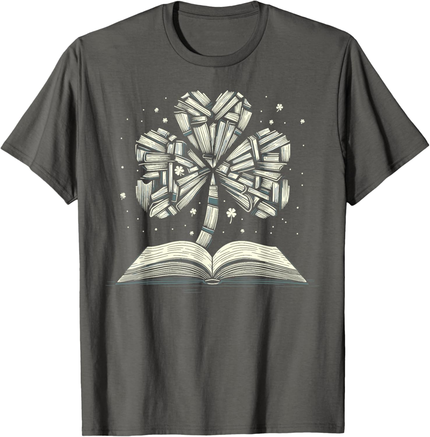 Shamrock Books St Patricks Day Bookworm Librarian T-Shirt for Readers - 13