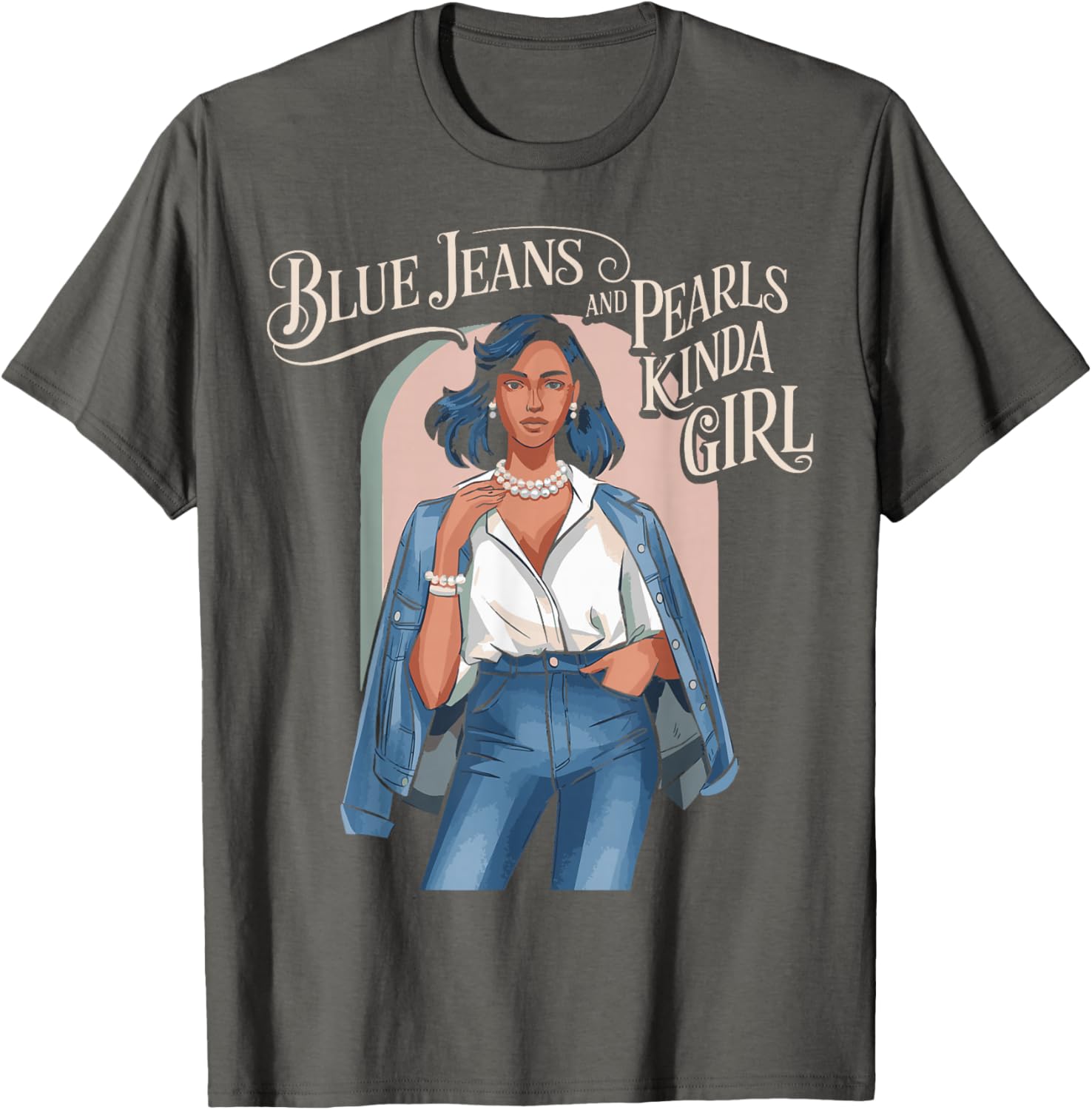 Stylish Blue Jeans Pearl Skinny Jeans Lover T-Shirt for Fashion Enthusiasts - 1