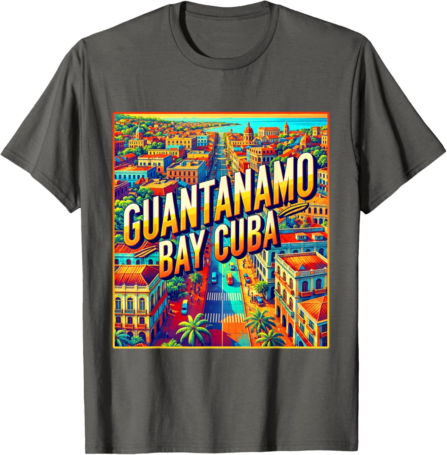 Vintage Retro Guantanamo Bay Cuba T-Shirt for Family Trips - 3