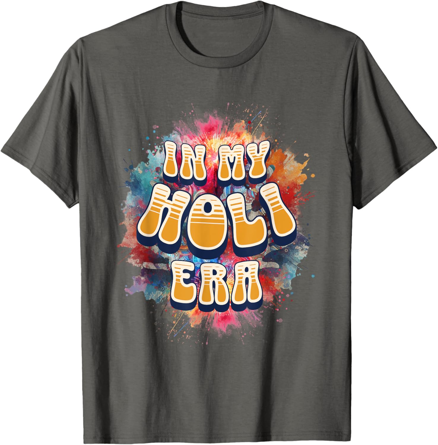 In My Holi Era Retro Groovy Colors Women's T-Shirt for Holi Festival - 3
