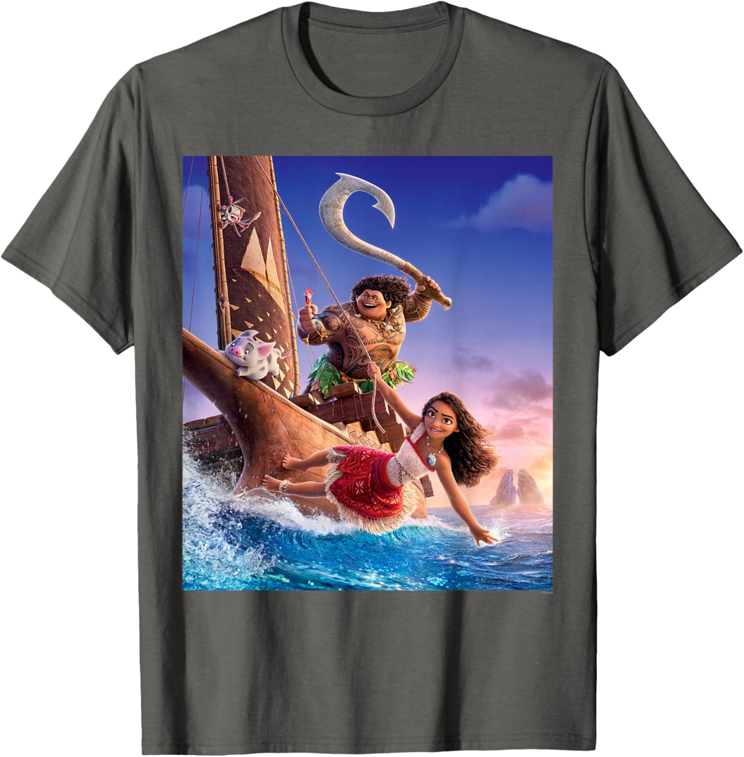 Disney Moana Adventure T-Shirt with Maui and Friends for Kids and Adults - 20