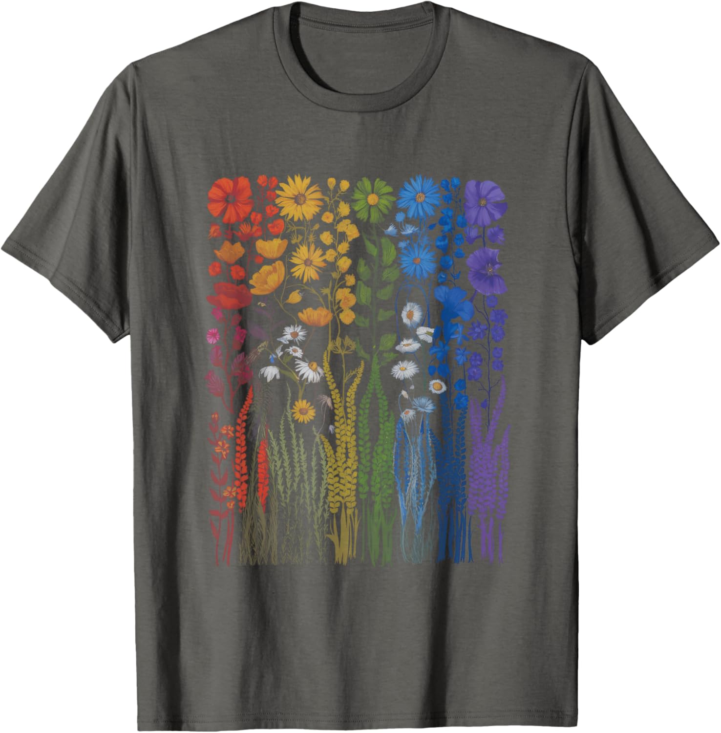 Wildflowers Field Flowers LGBTQ Equality Love T-Shirt for All Occasions - 1
