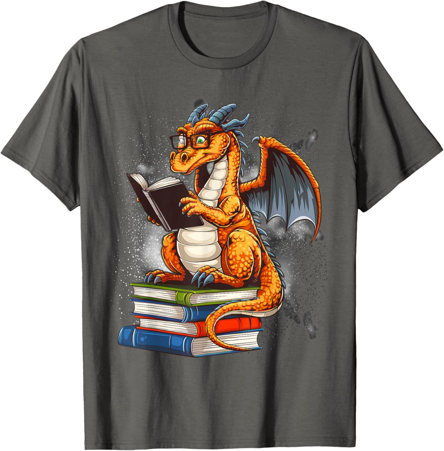 Book Dragon Reading T-Shirt for Book Lovers - Cozy Literary Apparel - 1