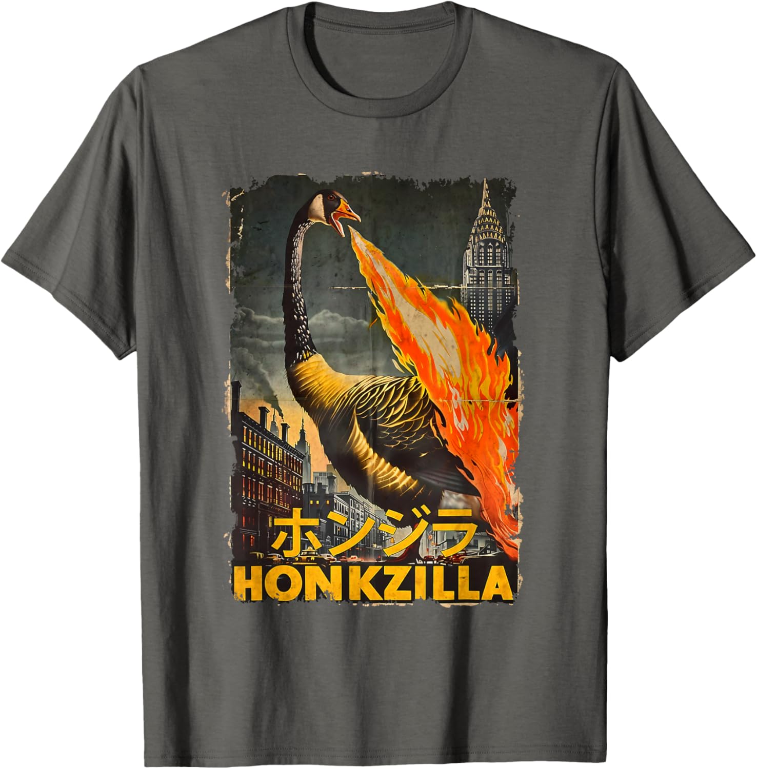 Vintage Honkzilla Silly Goose Catzilla T-Shirt for Fun, Quirky Style - 21