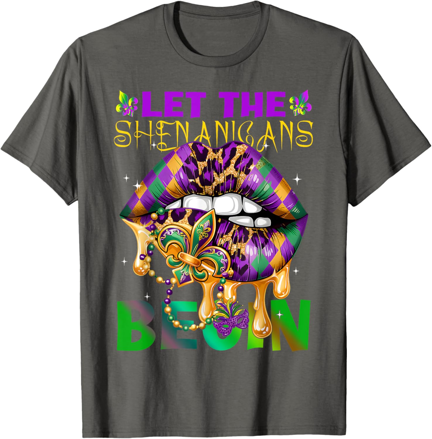 Let The Shenanigans Begin Mardi Gras T-Shirt for Kids and Adults - 8
