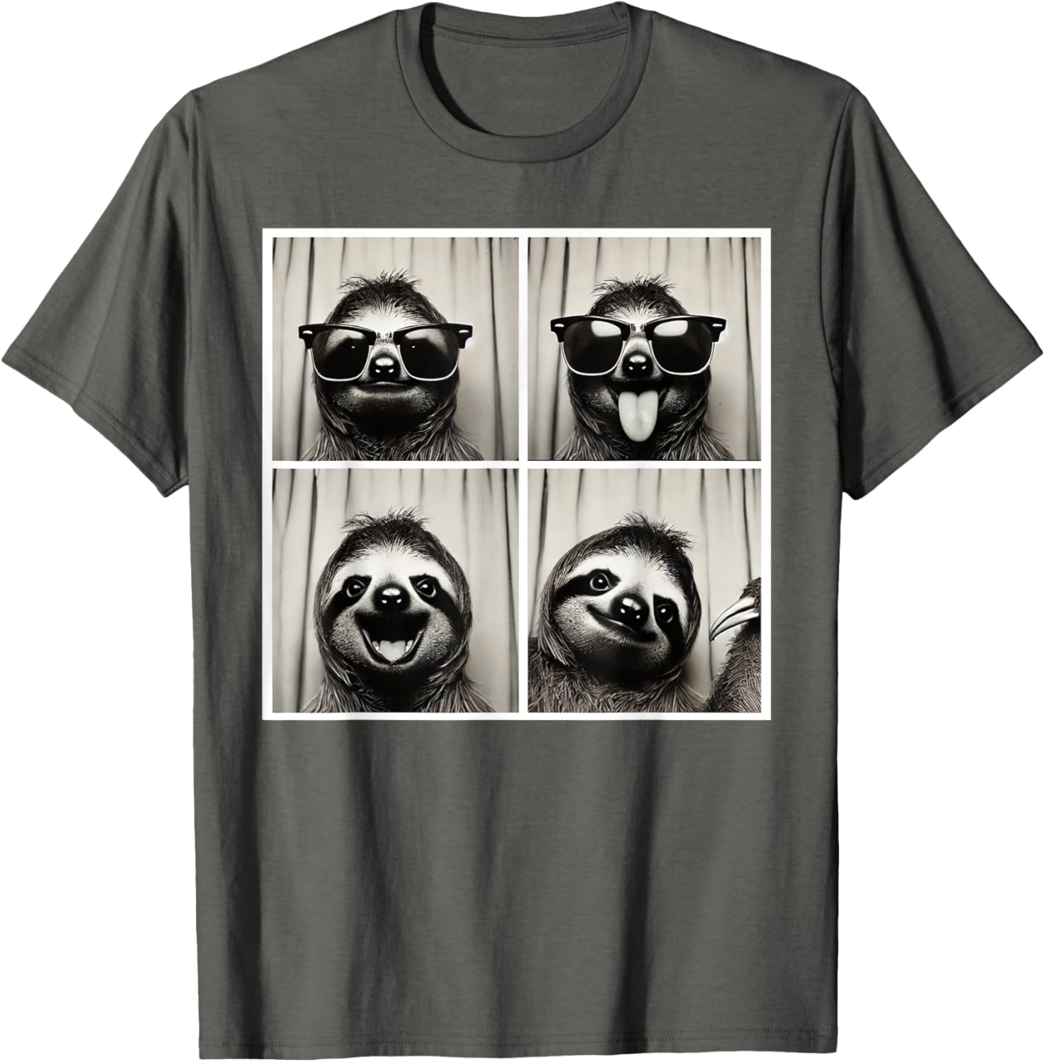 Funny Selfie Sloth T-Shirt with Sunglasses for Fun Casual Wear - 9