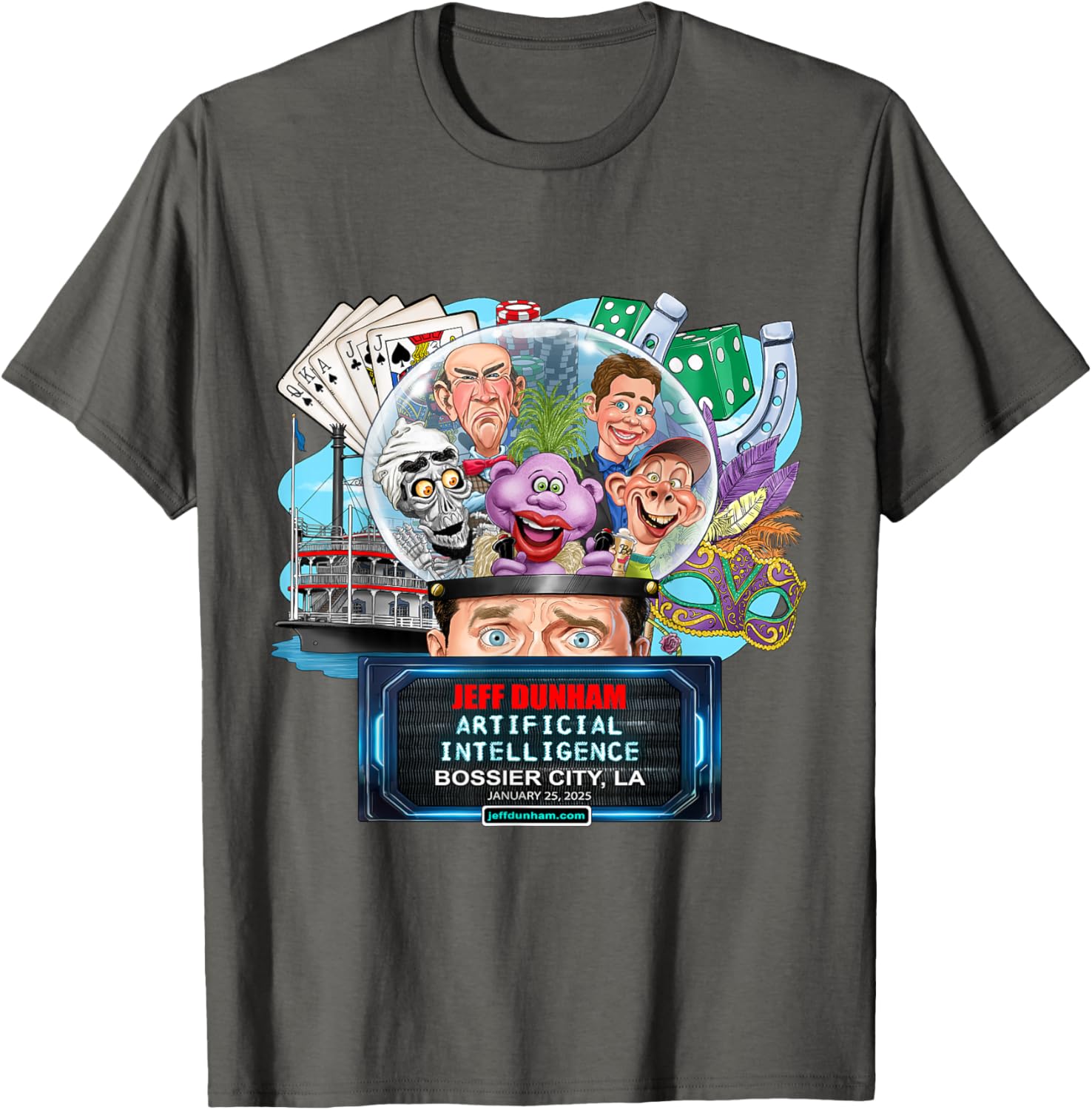 Jeff Dunham Bossier City LA 2025 T-Shirt for Comedy Fans and Collectors - 18