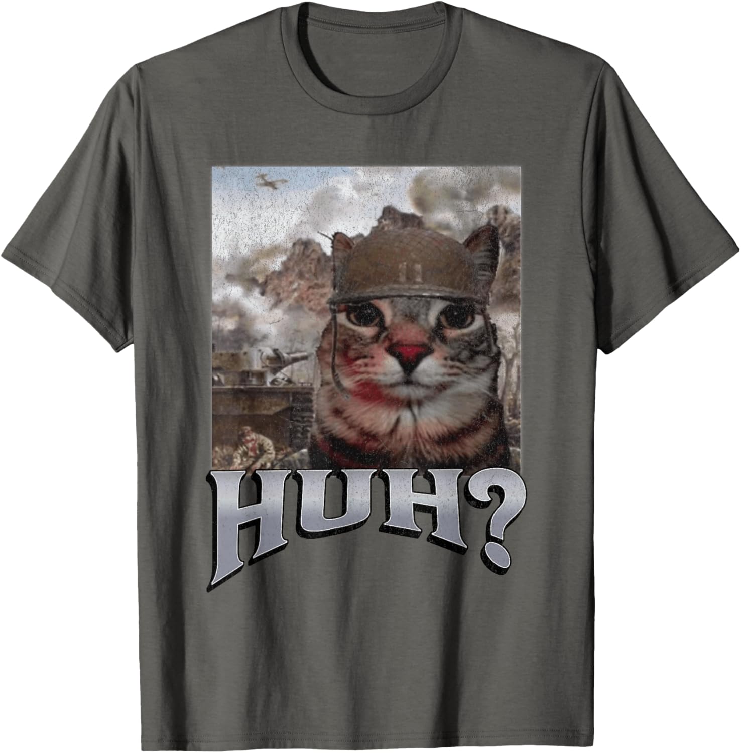 Funny Cat Meme T-Shirt for Men and Women - Huh? Graphic Tee - 16