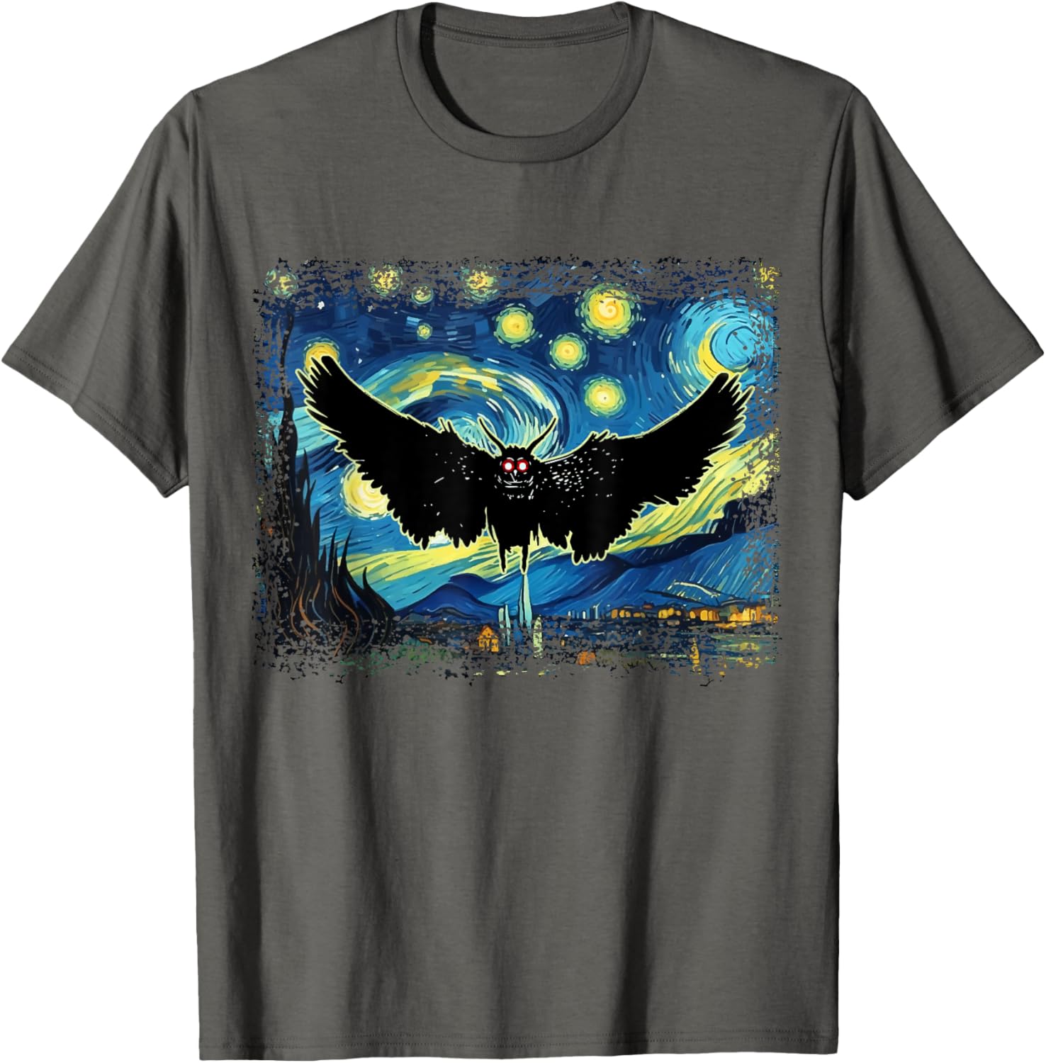 Mothman Starry Night T-Shirt for Unique Style and Comfort - 8
