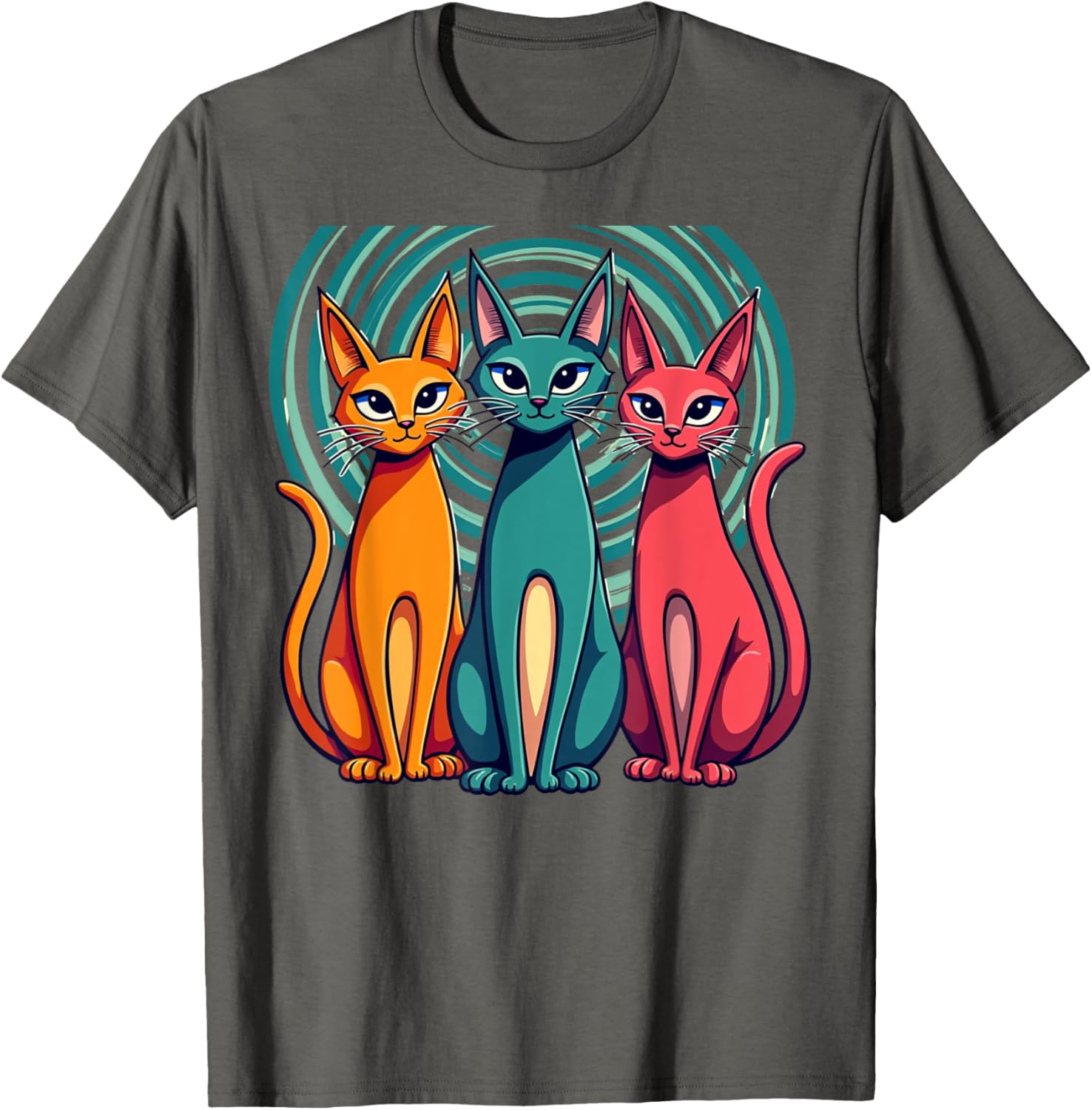 Vintage Retro Mid-Century Modern Cats T-Shirt 50s 60s Style Fashion - 15