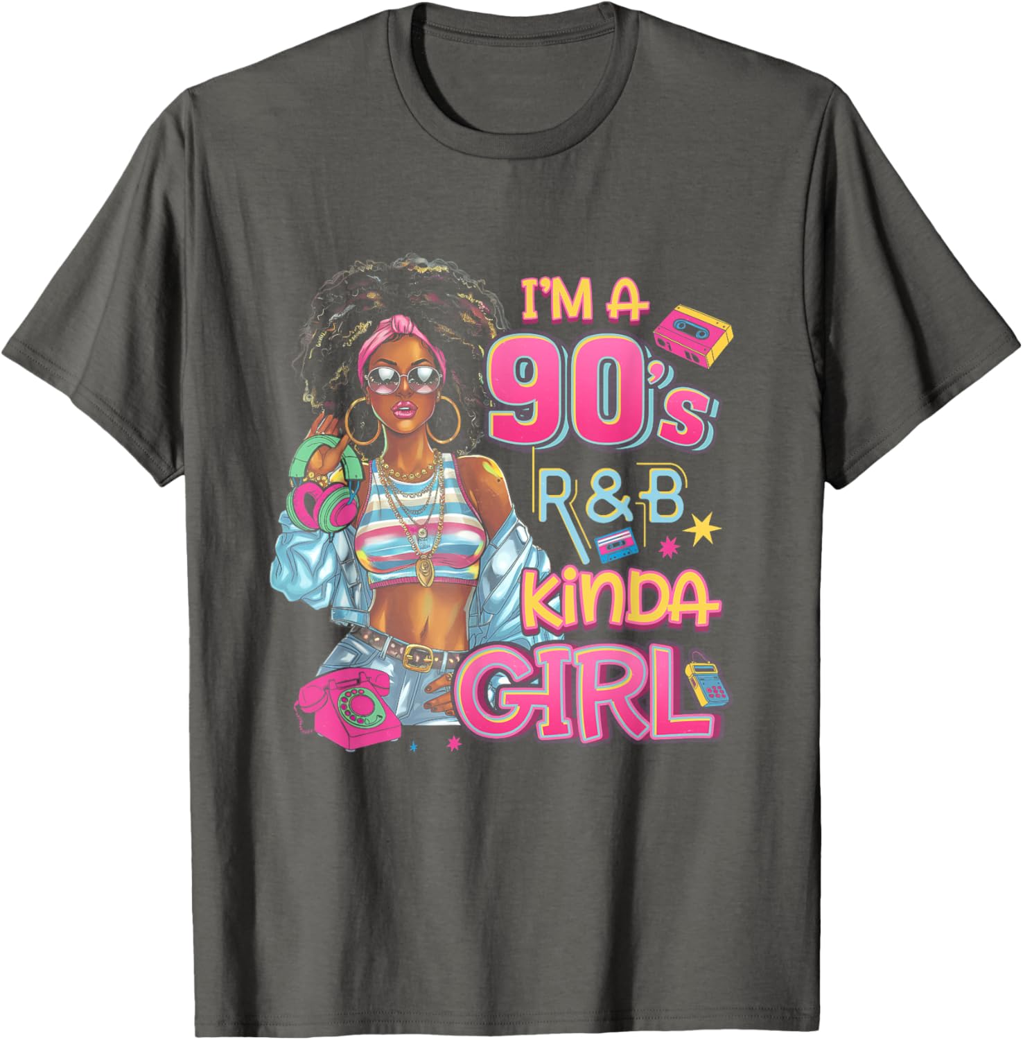 90s Kinda Girl RnB Hip Hop Soul Vibe Throwback Music T-Shirt - 15