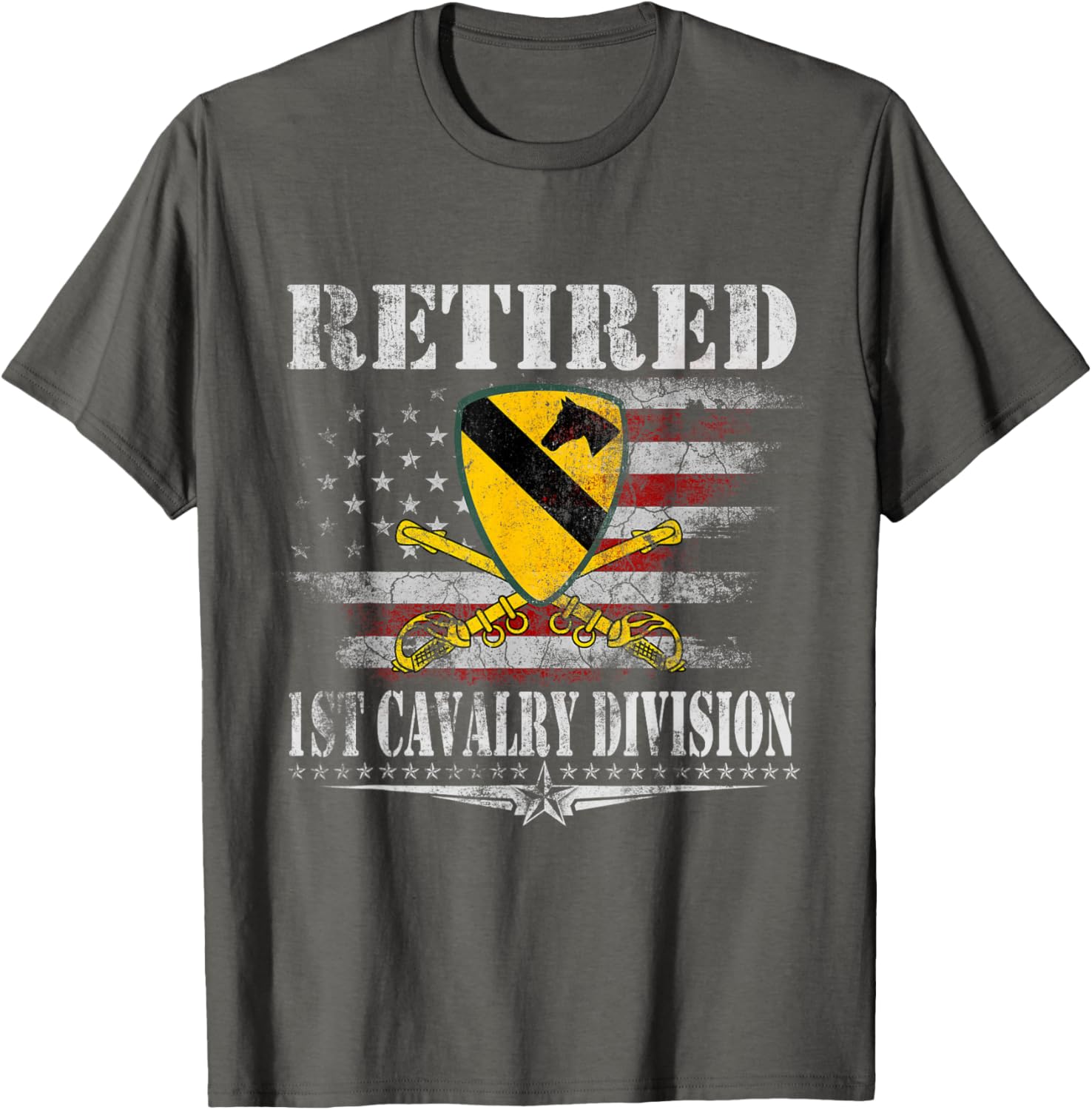 Retired 1st Cavalry Division Veteran T-Shirt for Patriotic Heroes - 10